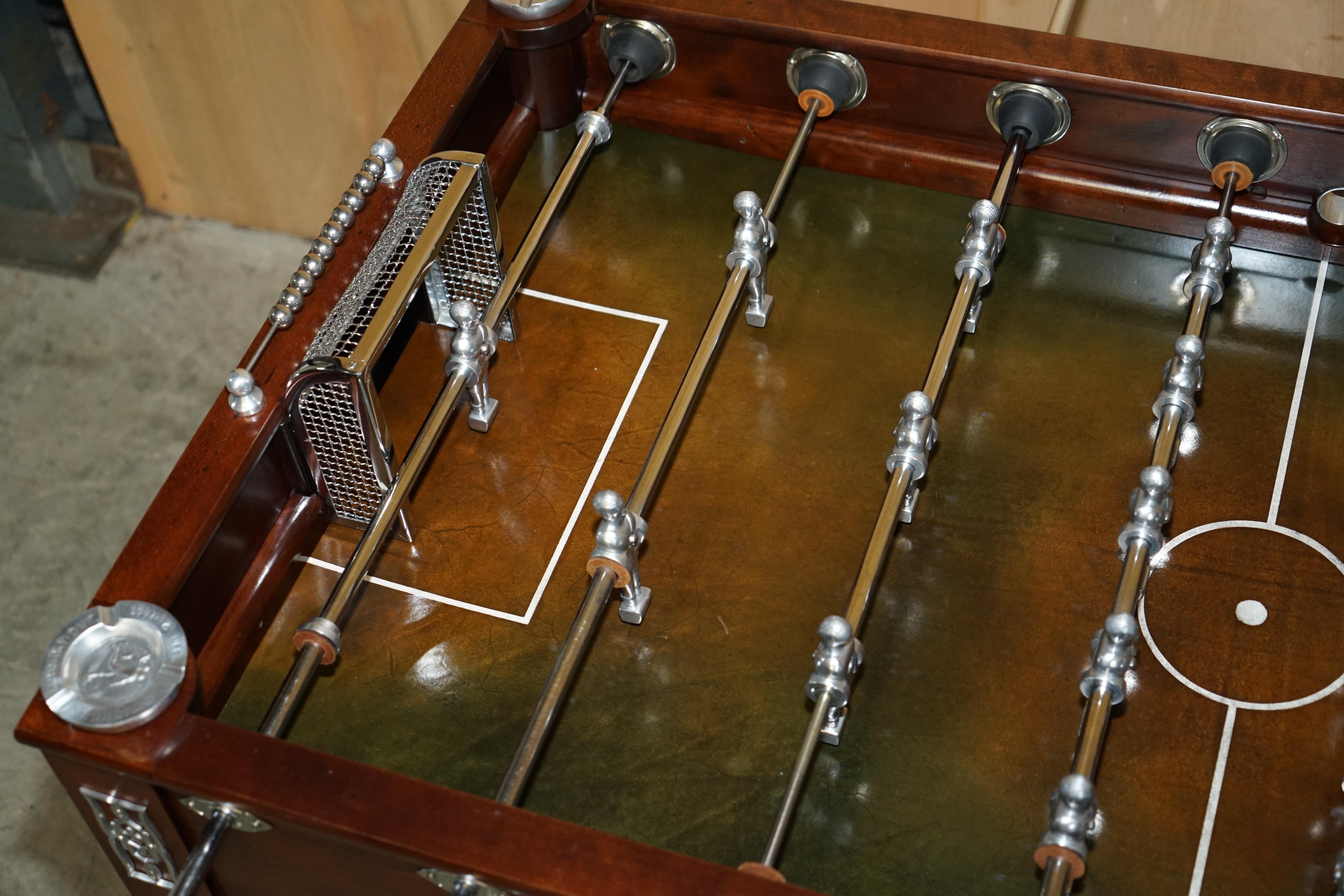 European ART DECO BABYFOOT TOULET EST 1857 FOOTBALL OR FOOSBALL TABLE WiTH CHROME PLAYERS