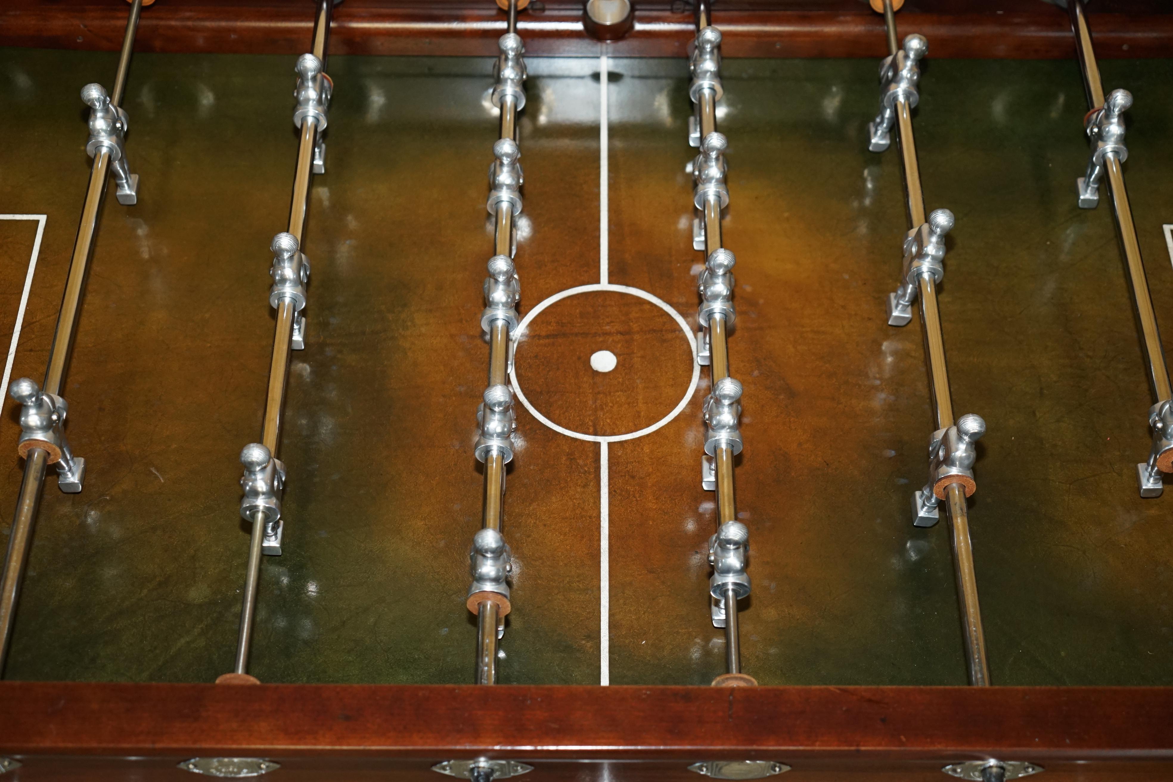 Hand-Crafted ART DECO BABYFOOT TOULET EST 1857 FOOTBALL OR FOOSBALL TABLE WiTH CHROME PLAYERS