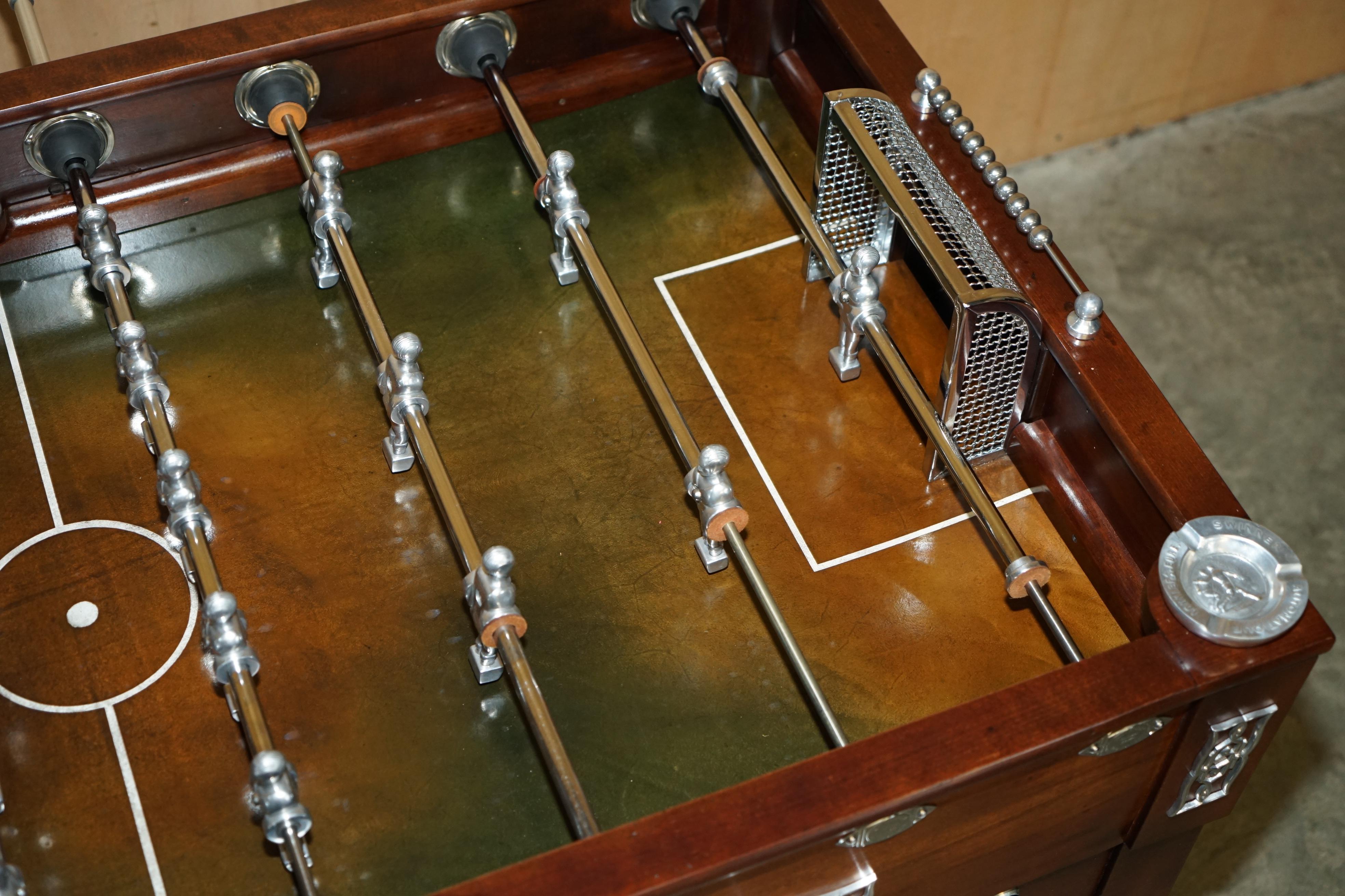 ART DECO BABYFOOT TOULET EST 1857 FOOTBALL OR FOOSBALL TABLE WiTH CHROME PLAYERS In Good Condition In West Sussex, Pulborough