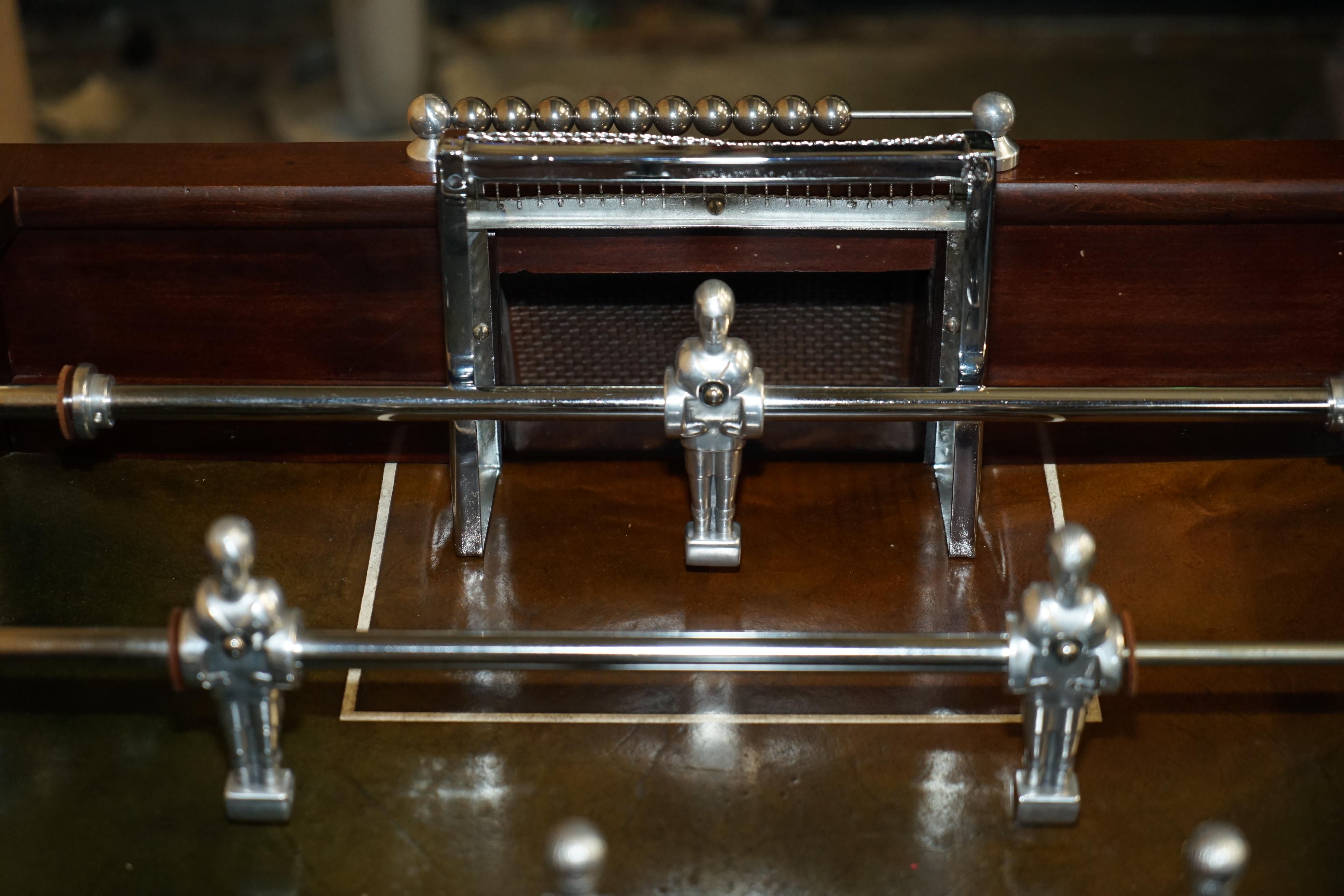Metal ART DECO BABYFOOT TOULET EST 1857 FOOTBALL OR FOOSBALL TABLE WiTH CHROME PLAYERS