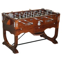 Antique ART DECO BABYFOOT TOULET EST 1857 FOOTBALL OR FOOSBALL TABLE WiTH CHROME PLAYERS