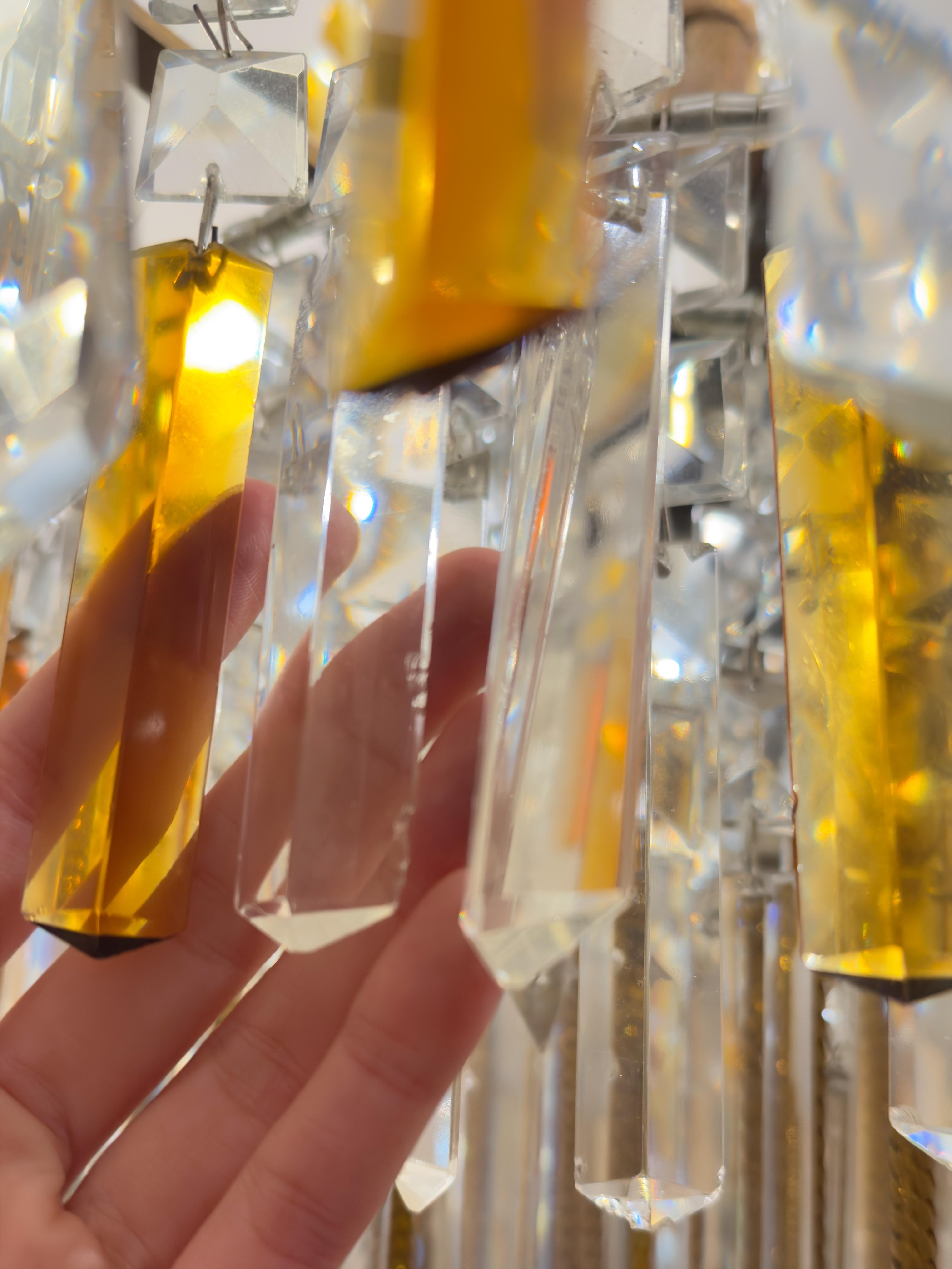 Lustre Empire en cristal de style Baccarat Art Déco en vente 1