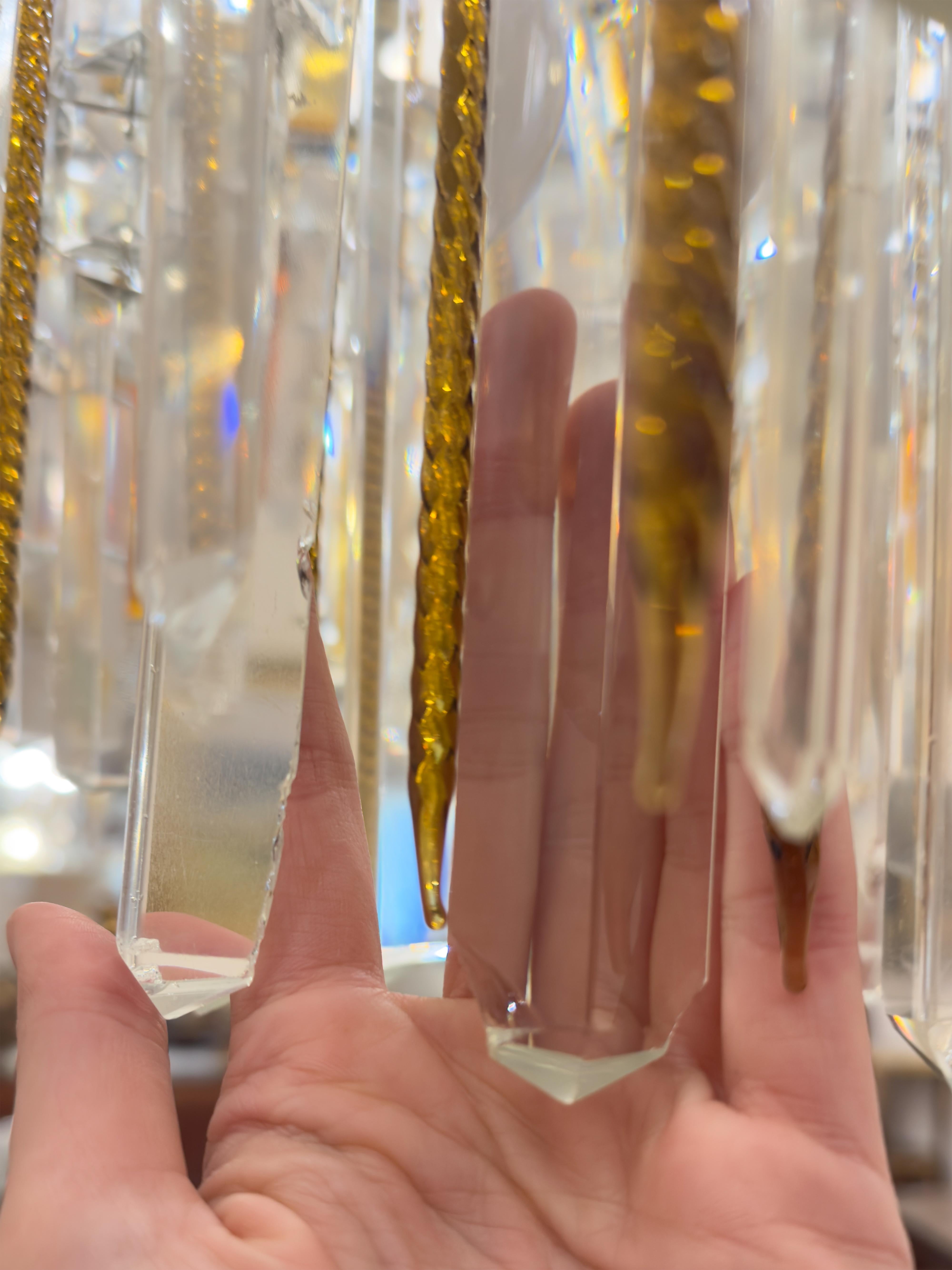 Art Déco Baccarat Style Chandelier surdimensionné en cristal Empire en vente 5