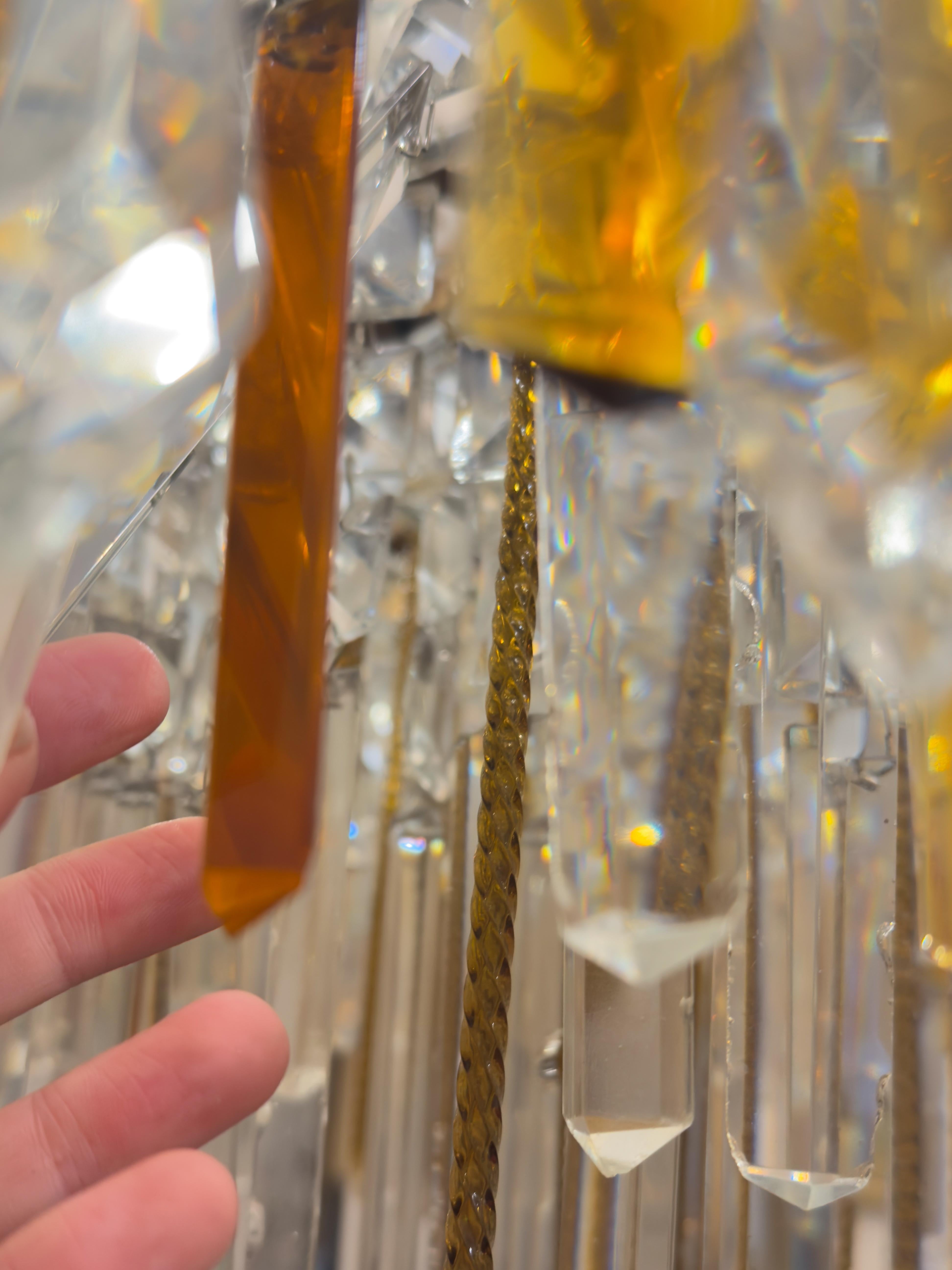 Art Déco Baccarat Style Chandelier surdimensionné en cristal Empire en vente 10