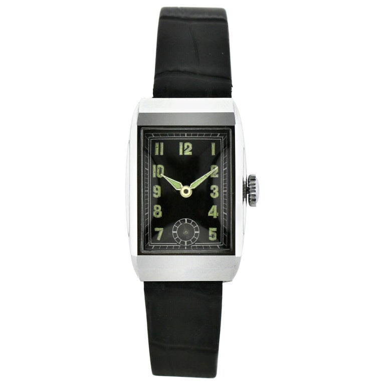 Montre Bracelet Art Déco Vintage En Or Massif Marque FLIX - Années 1920-1949, Mouvement Manuel