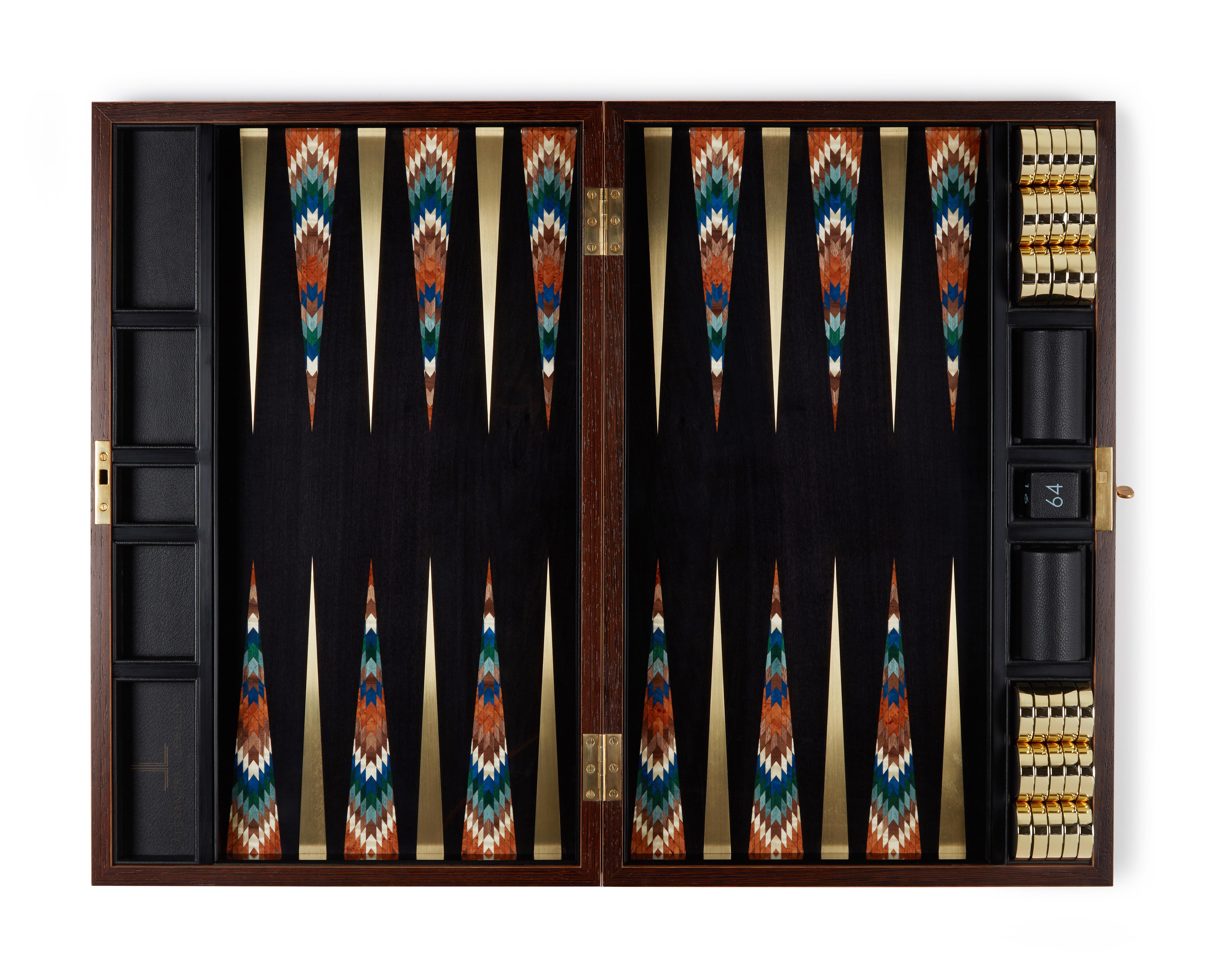 art deco backgammon set