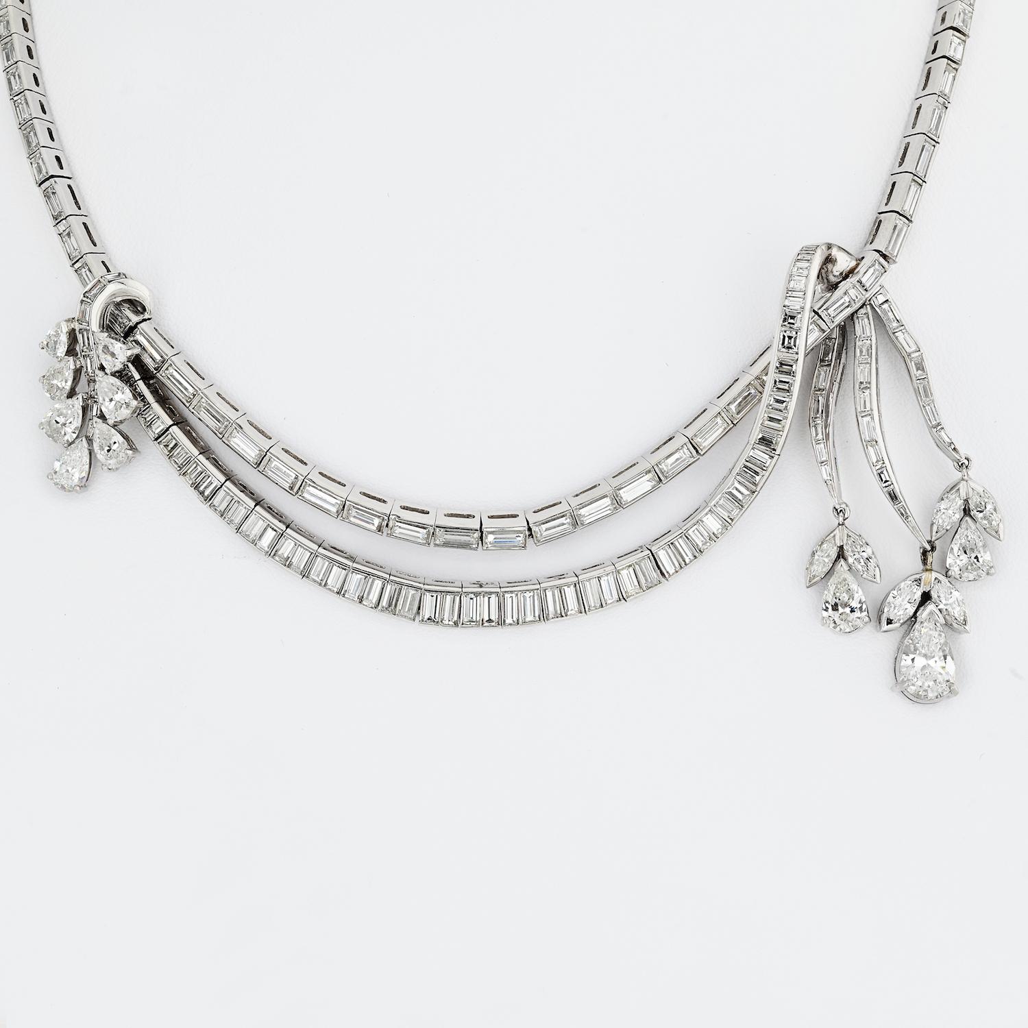 art deco diamond necklace