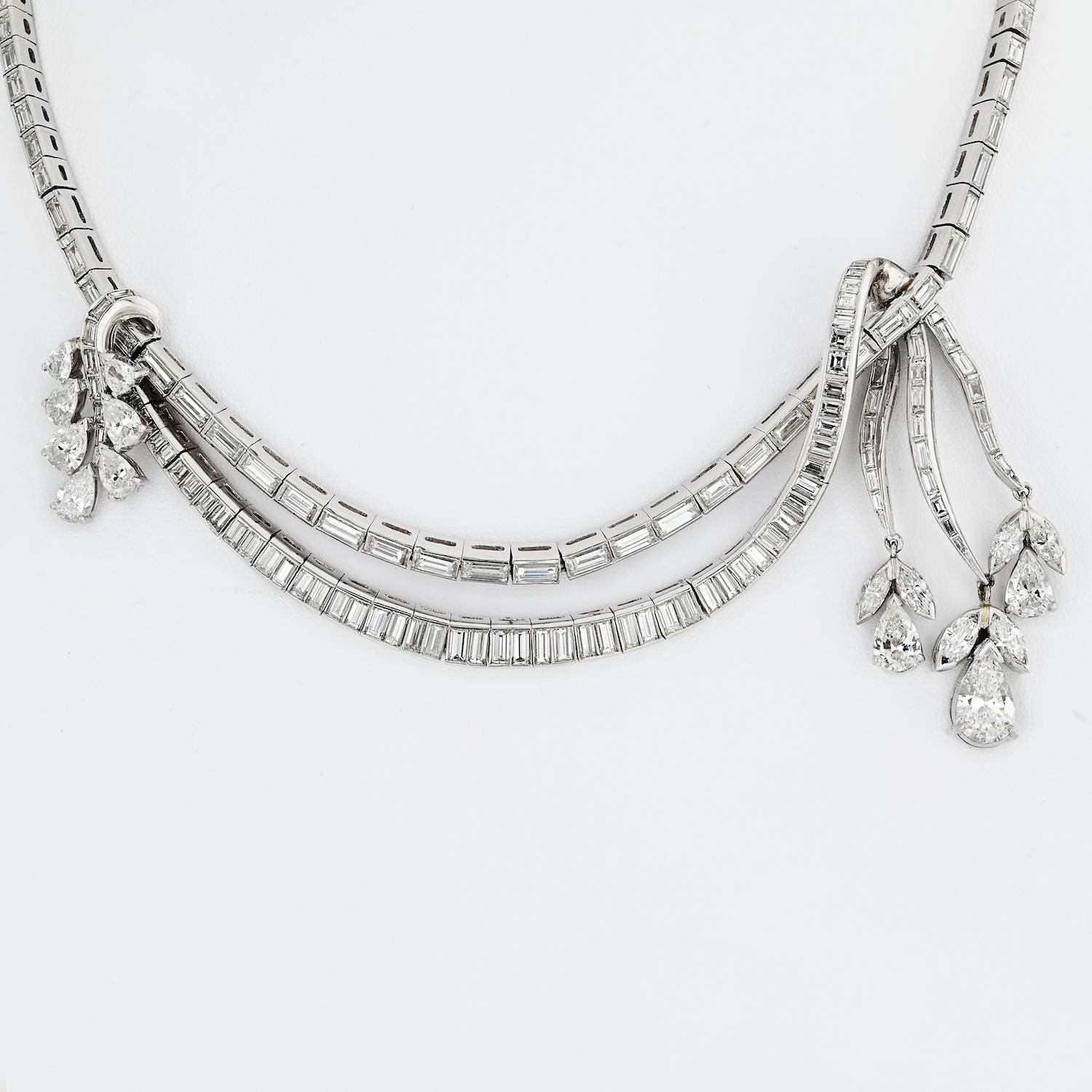 baguette diamond necklace