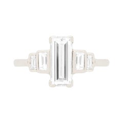 art deco baguette ring Art Deco Baguette Cut Diamond Engagement Ring, circa 1920s