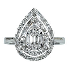 Art Deco Baguette Diamond Ring – 0.8TCW in 18K White Gold  GIA & IGI Certified