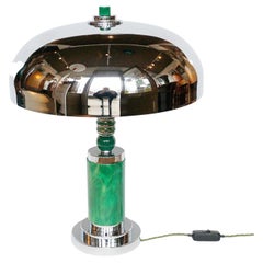 Art Deco Bakelite and Chrome Dome Lamp
