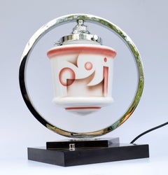 Art Deco Bakelite and Chrome Table Lamp, circa 1930