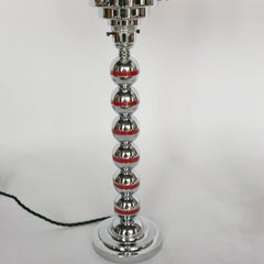 Art Deco Bakelite and Chromed Metal Table Lamps English, Circa 1930