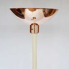 Art Deco Bakelite and Copper Uplighter Floor Lamp