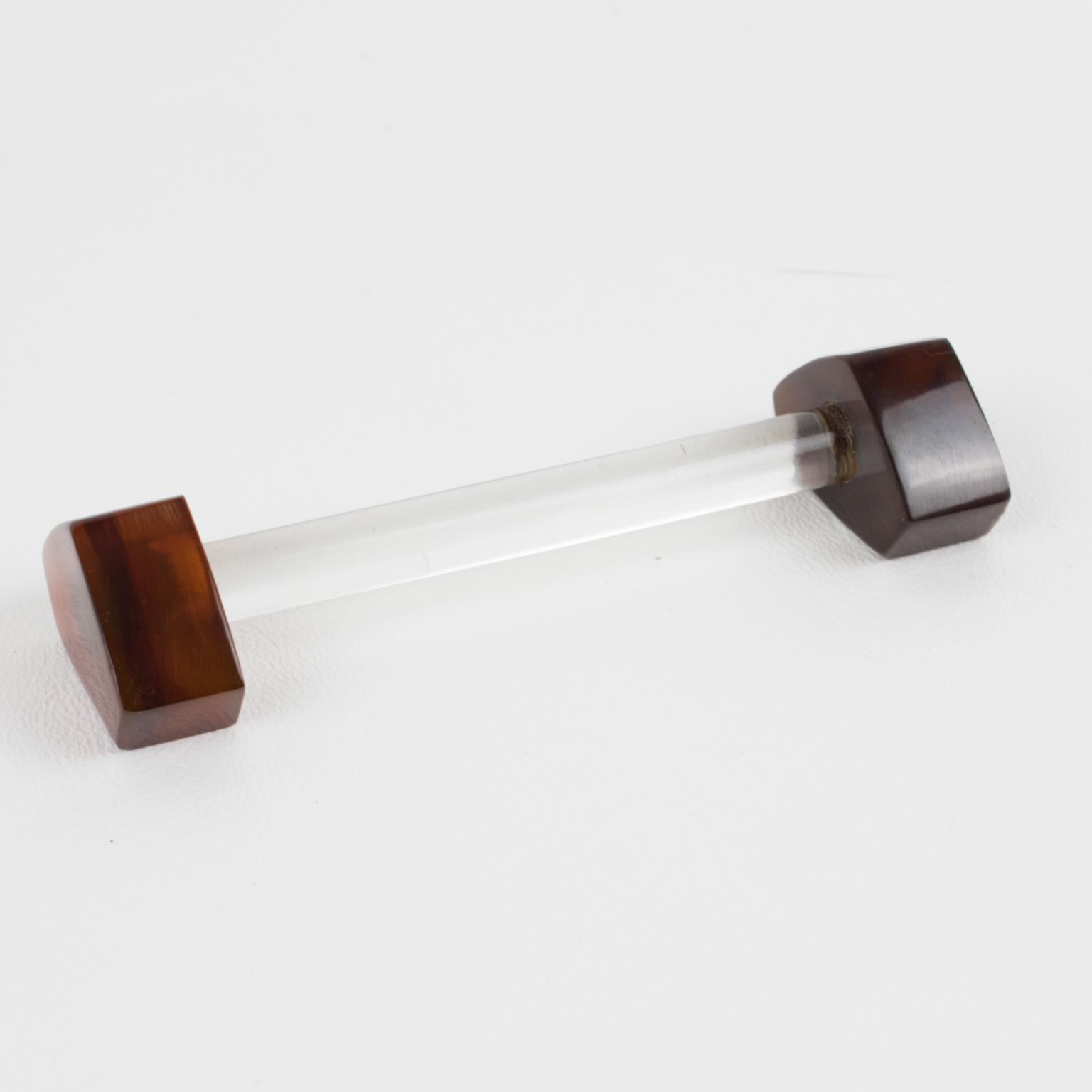 Art Deco Bakelite and Glass Chopstick Knife Rests Set, 12 pieces in box en vente 1