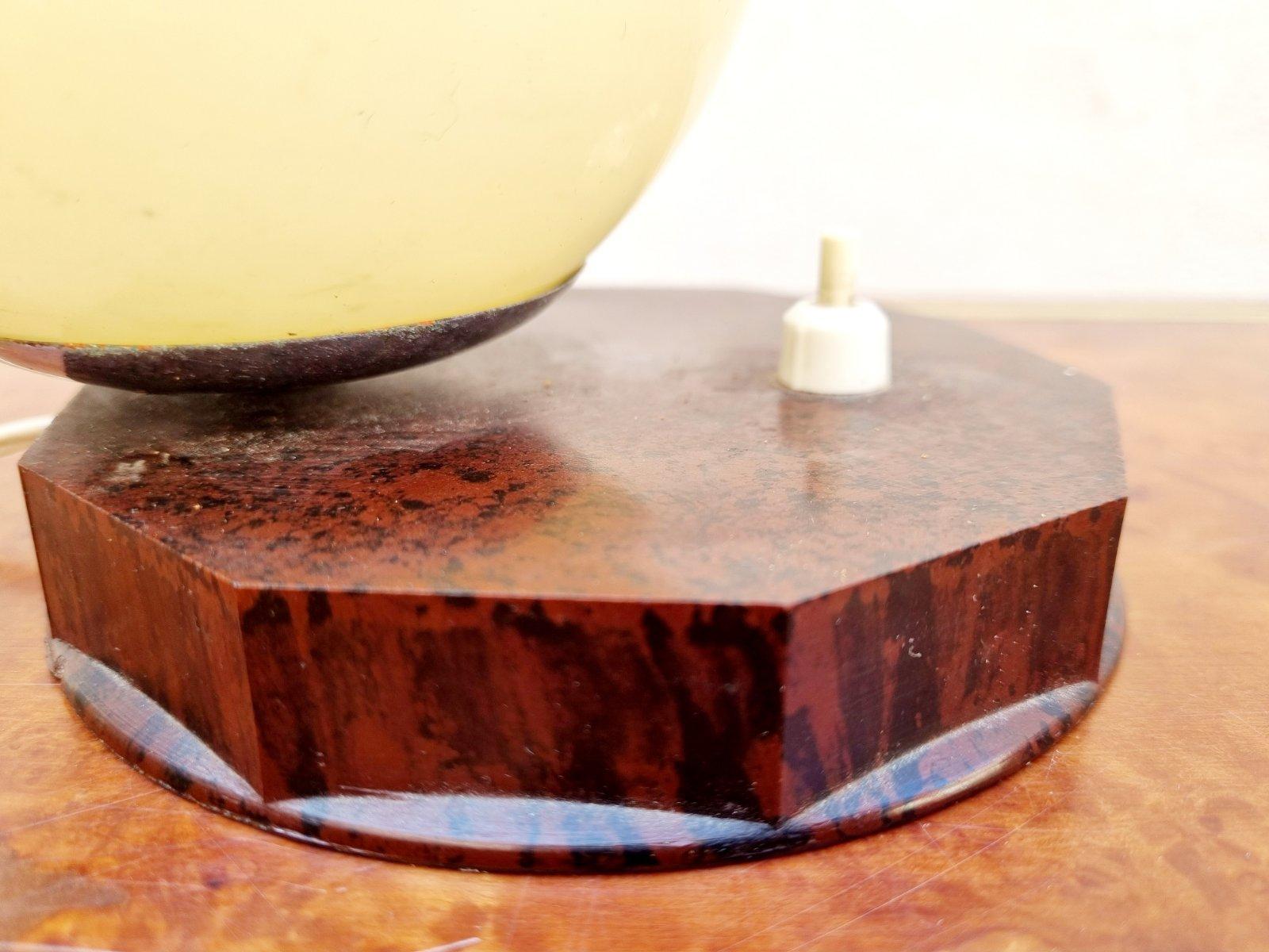 Lampe de bureau Art déco en bakélite et verre, Autriche, années 40 en vente 5