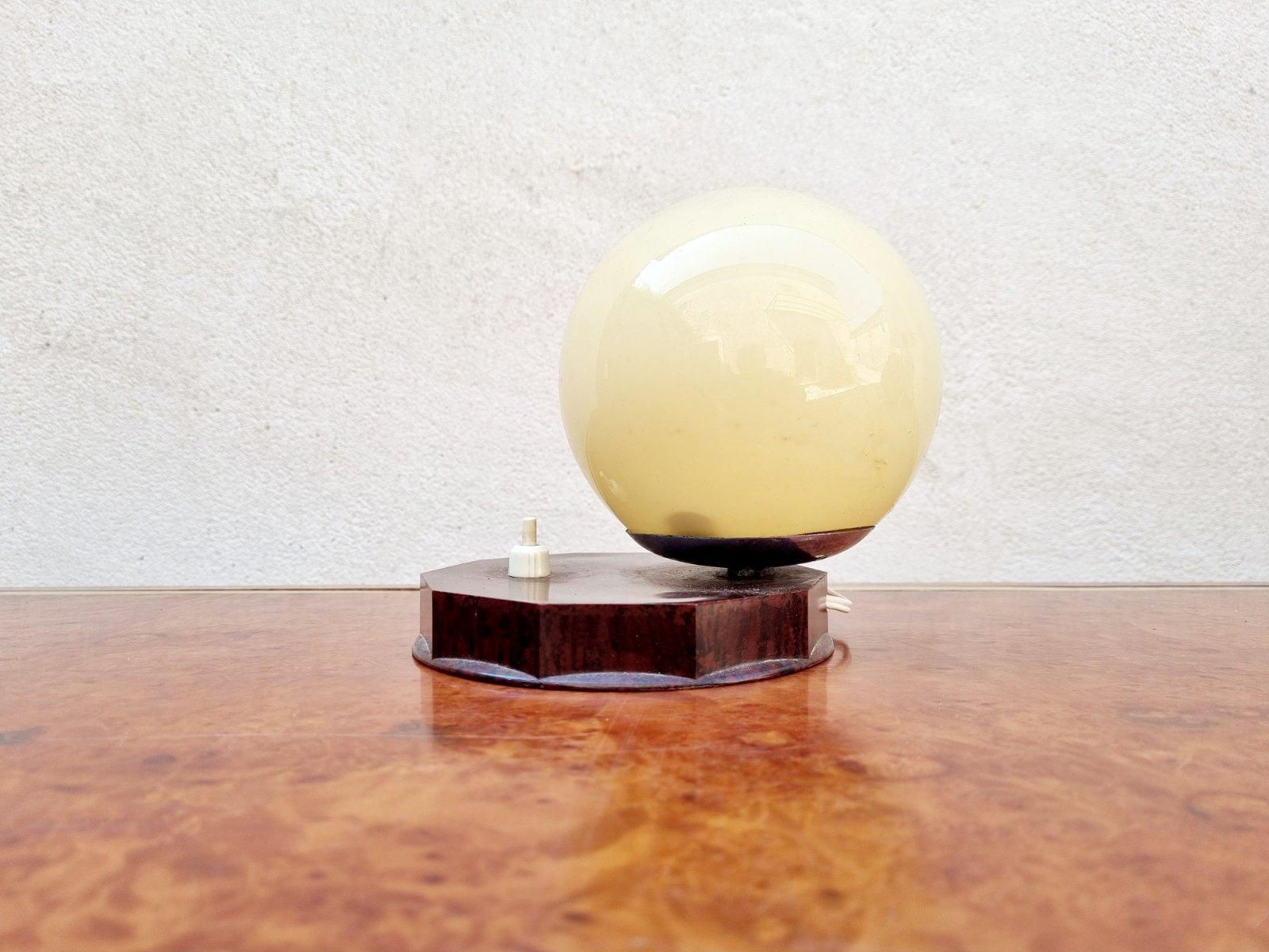 Lampe de bureau Art déco en bakélite et verre, Autriche, années 40 en vente 2