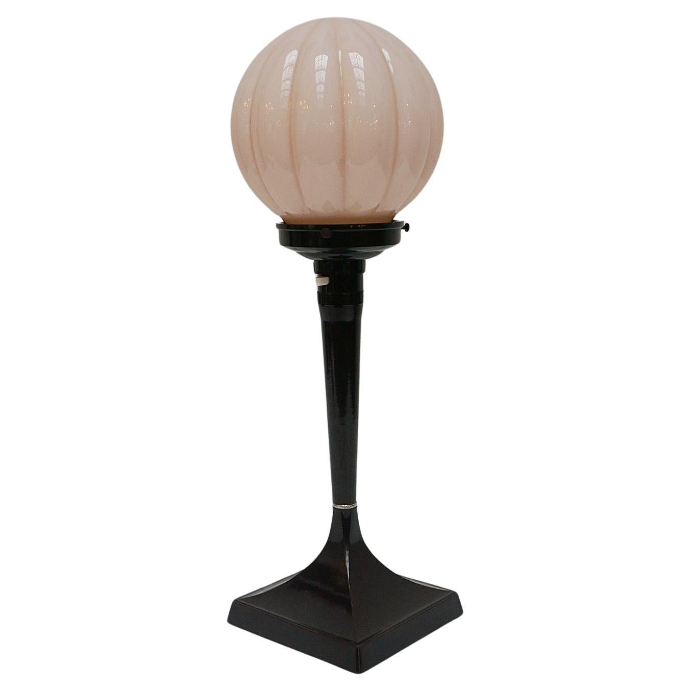 Art Deco Bakelite and Glass Table Lamp