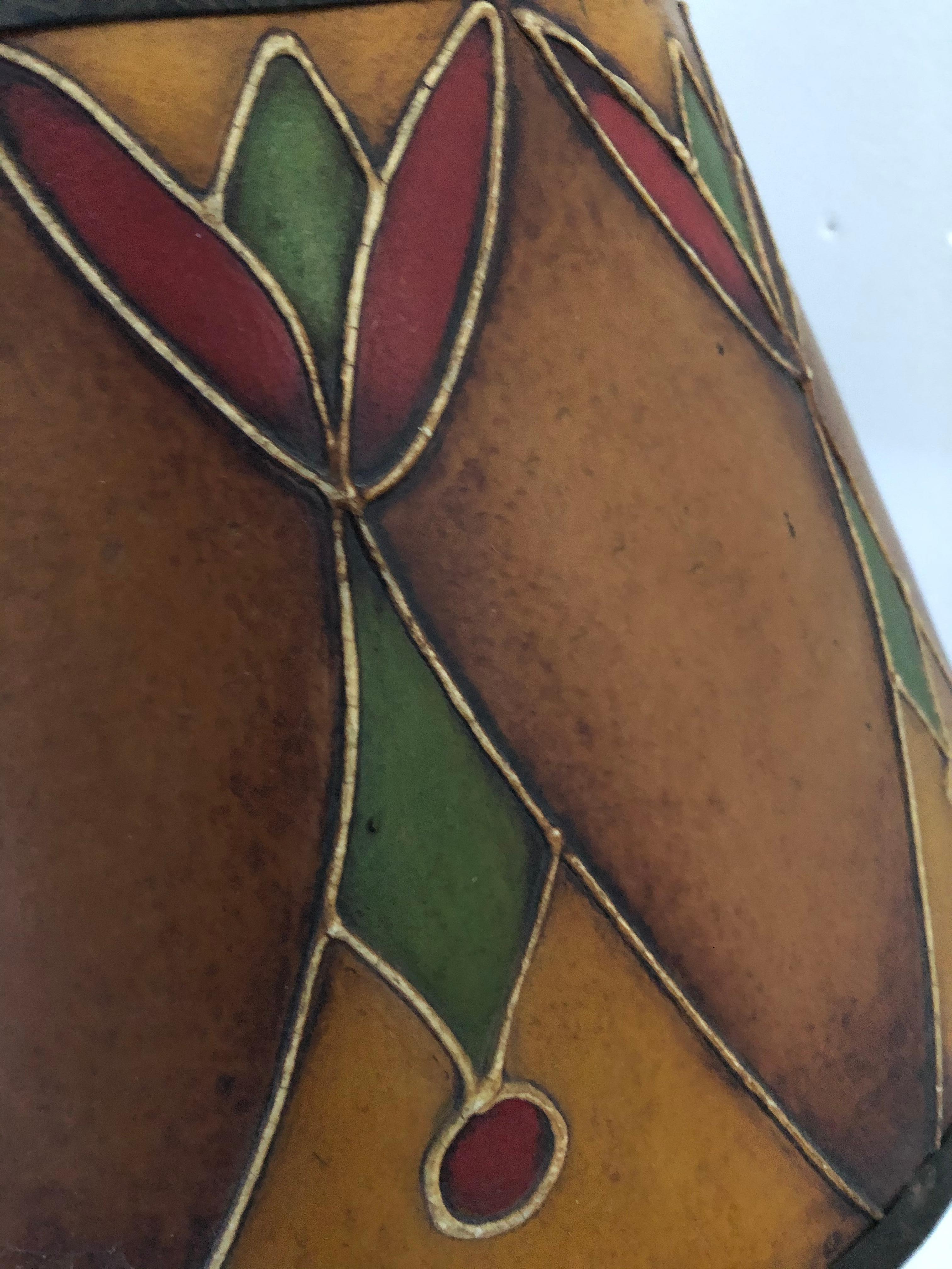 Lampe Art Déco Cataline et décorée à la main en vente 5