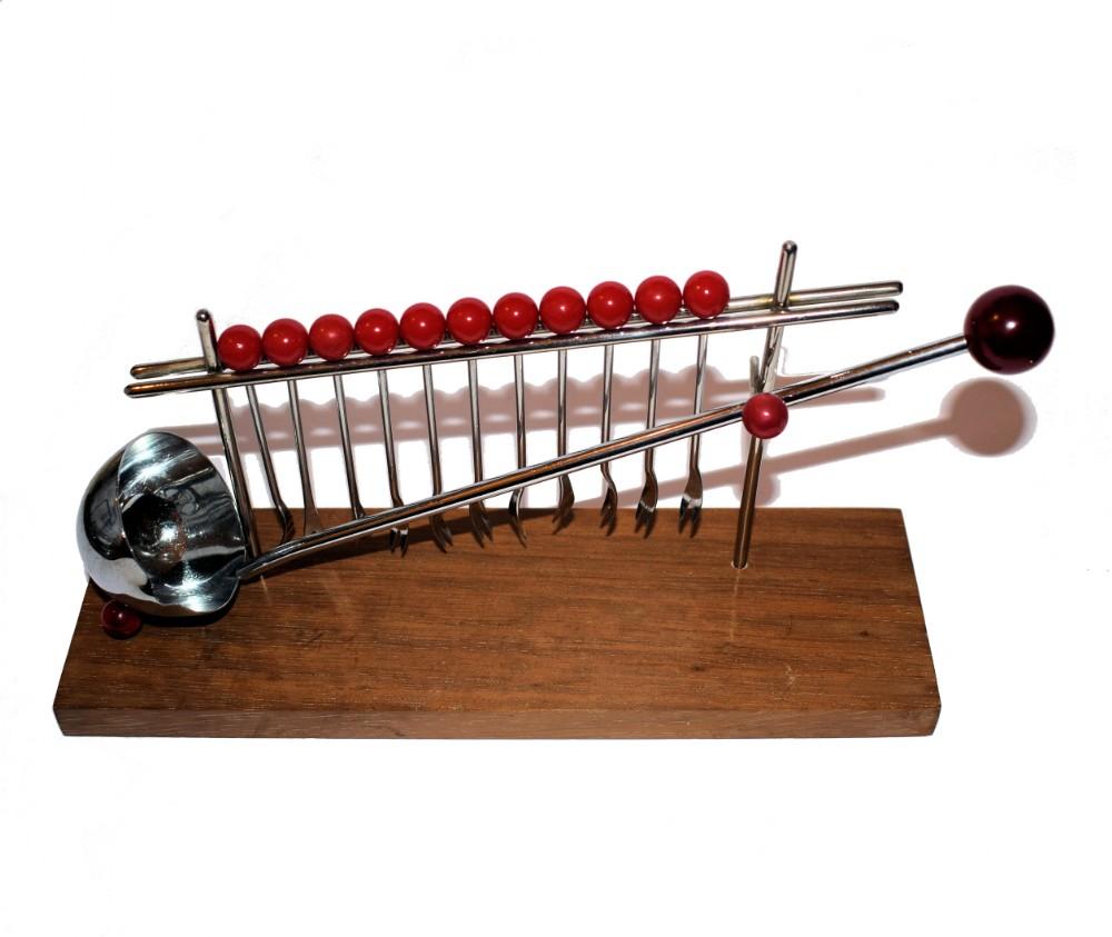 Set di mestoli e bastoncini da cocktail in bachelite Art Déco, Francia, 1930 ca. in vendita 2