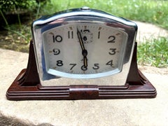 Art Deco Bakelite Desk Clock By Jaz, France, c1930