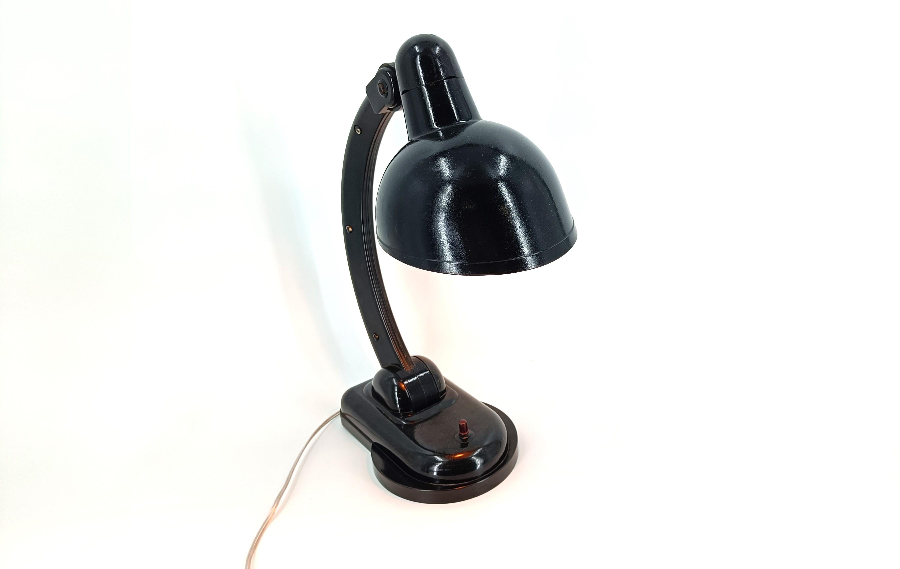 Mid-20th Century Art deco bakelite desk lamp, 1950s For Sale