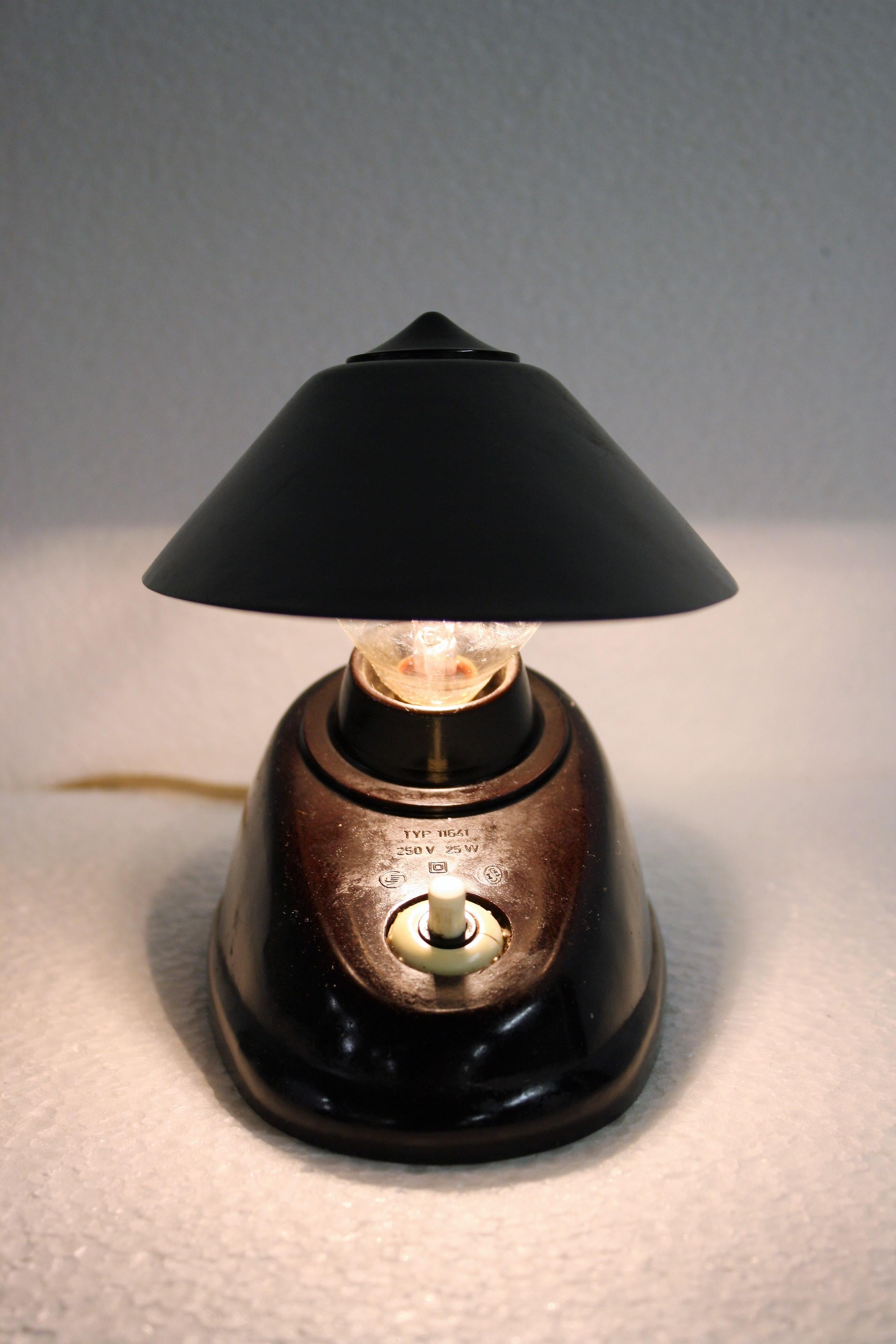 Art Deco Bakelite Desk Lamp or Wall Light, 1940s 3