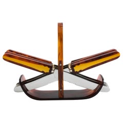 Juego de cuchillos de baquelita Art Déco para frutas de los años 30, Solingen Made in Germany