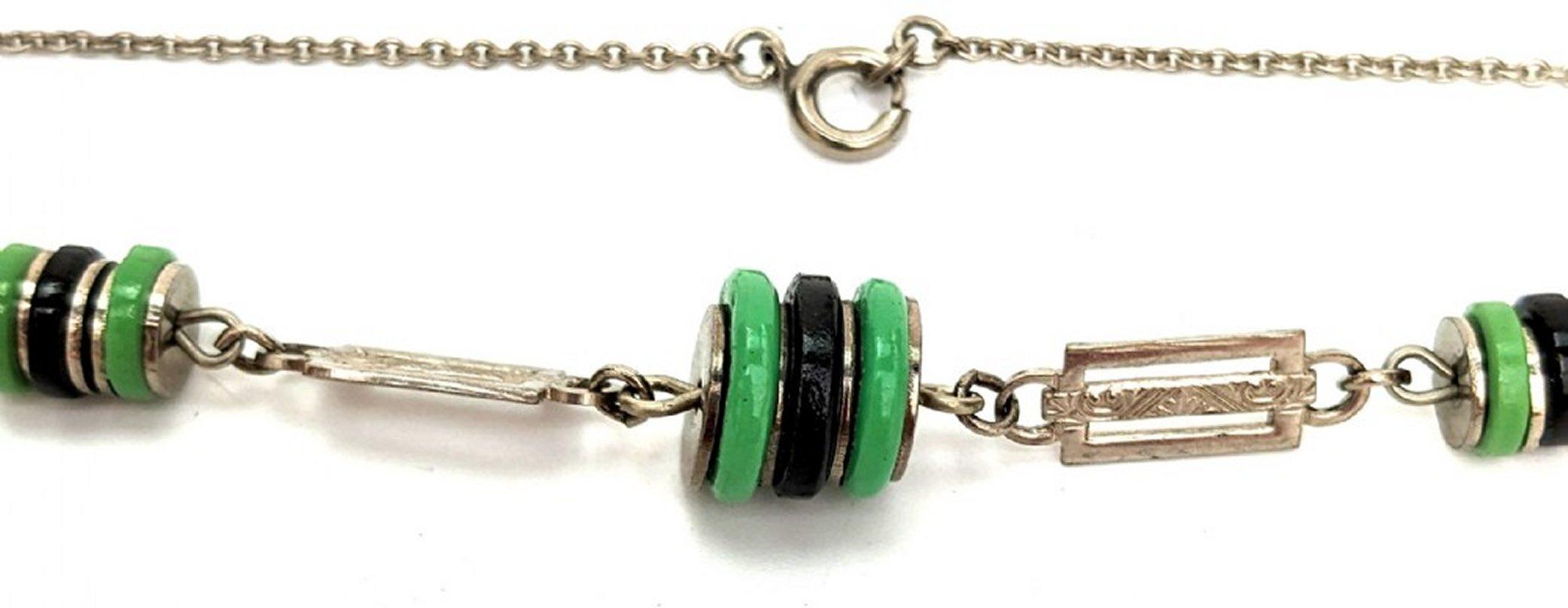 Vetro Collana in bachelite Art Déco di Jacob Bengel, 1930 ca. in vendita