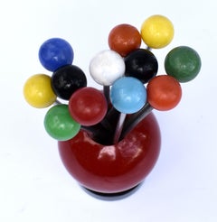 Set di bastoncini da cocktail in bachelite Art Déco, Francia, 1930 ca.