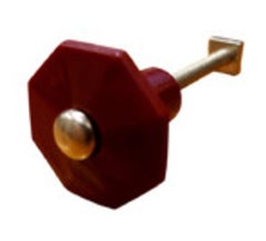 Art Deco Bakelite Octagonal Drawer Door Pull Handle in Burgundy Set of 19