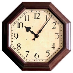 Art Deco Bakelite Octagonal Quartz Wall Clock