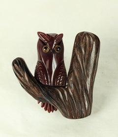 Art Deco Bakelite Owl on Branch