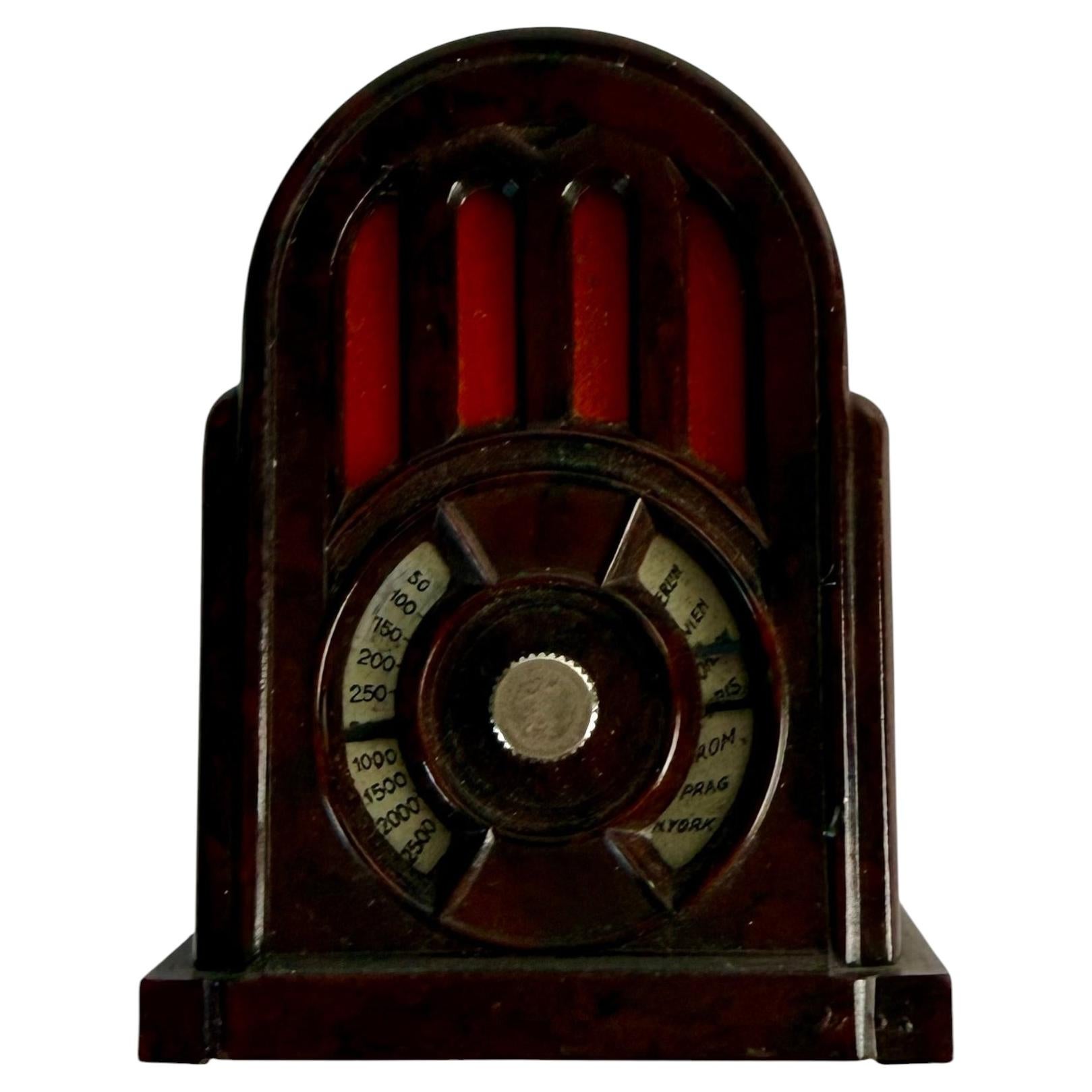 Art Deco Bakelite Radio-Form Pencil Sharpener, 1930s