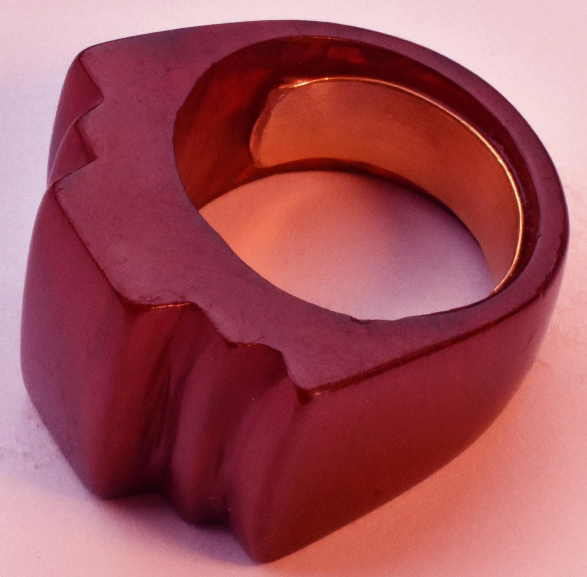 Art Deco Bakelite Ring, circa 1930 3