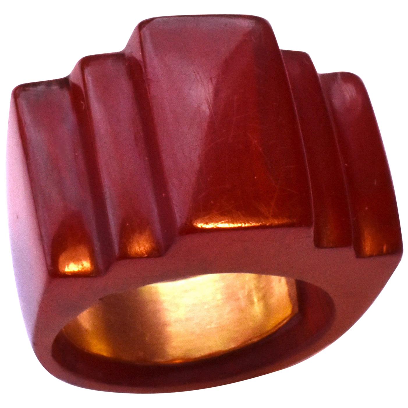 Art Deco Bakelite Ring, circa 1930