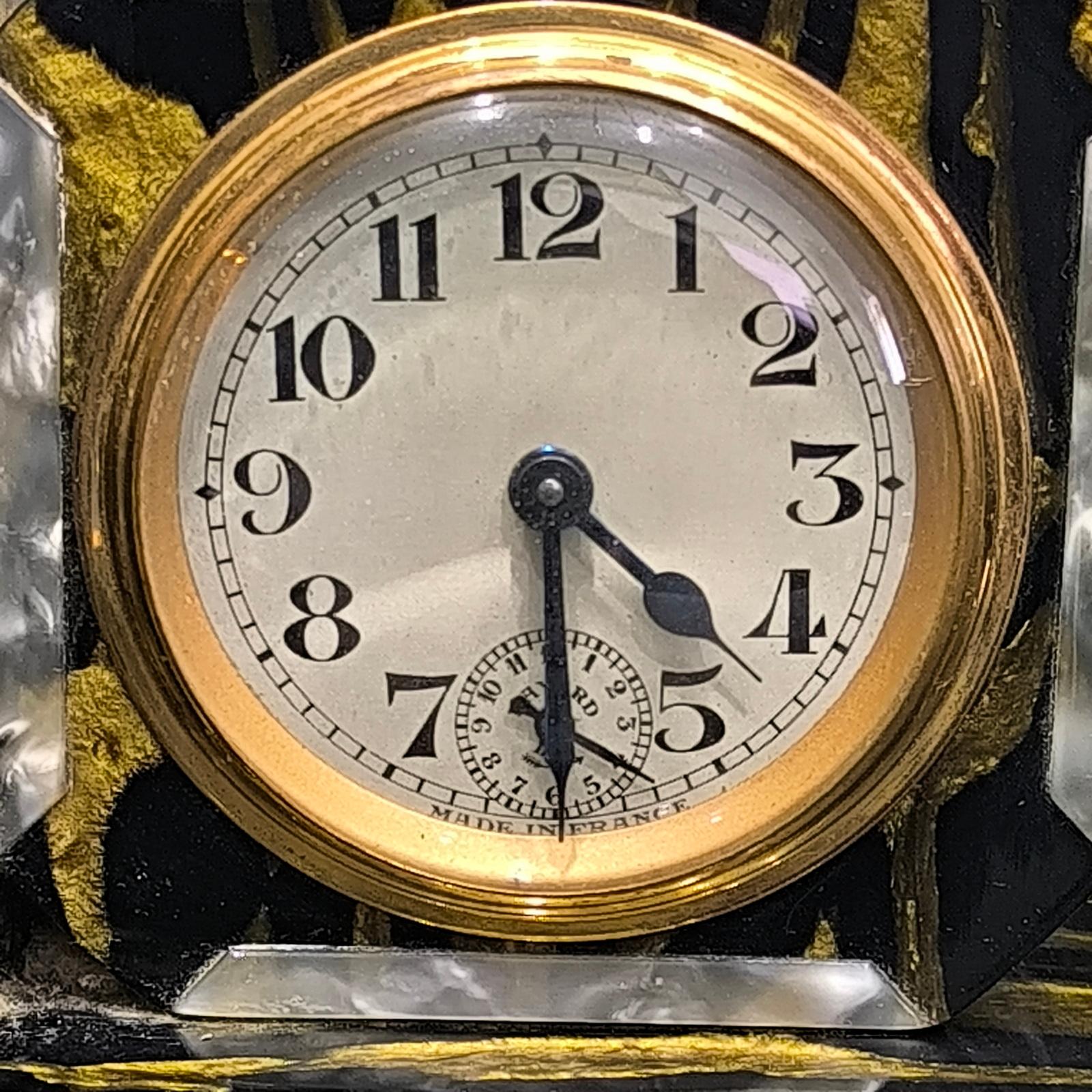 Art Deco Bakelite Skyscraper Alarm Table Clock and Lamp by Bayard France 1930s Bon état - En vente à Bochum, NRW
