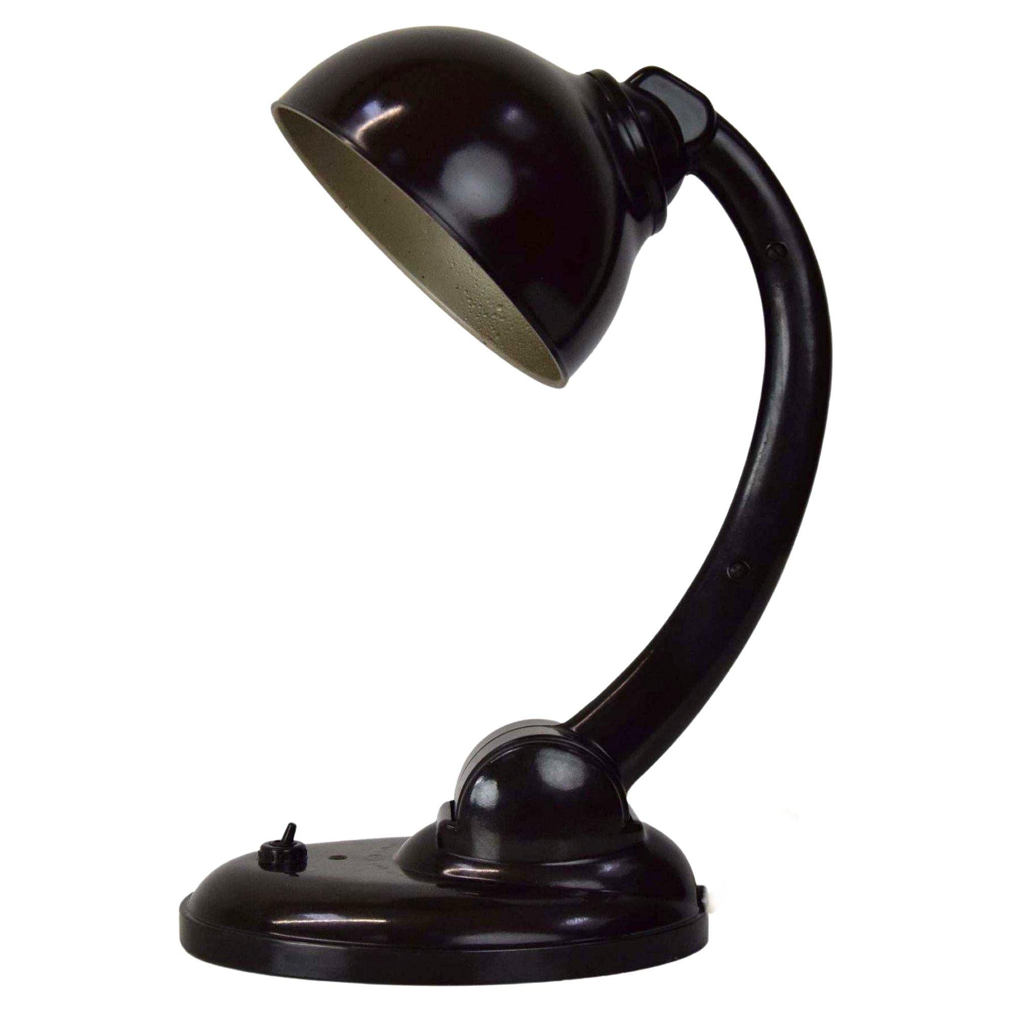 Art Deco Bakelite Streamline Desk Lamp by E. Cole, c1930 For Sale 5