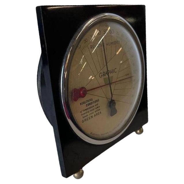 Art Deco Bakelite Temperature & Humidity Monitor by Middlebury