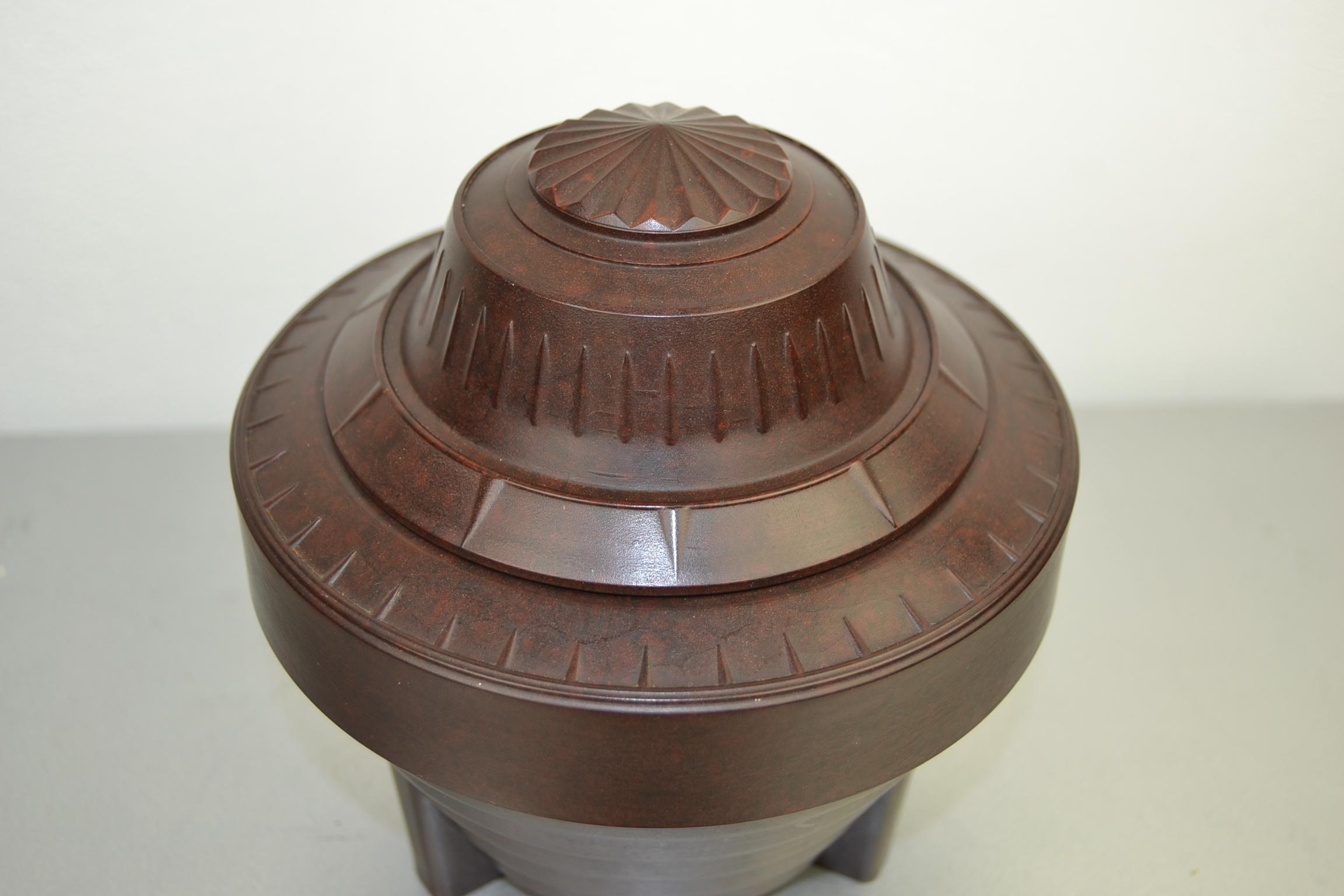 20th Century Art Deco Bakelite Tobacco Jar, Storage Box, by Bakemat Belgium