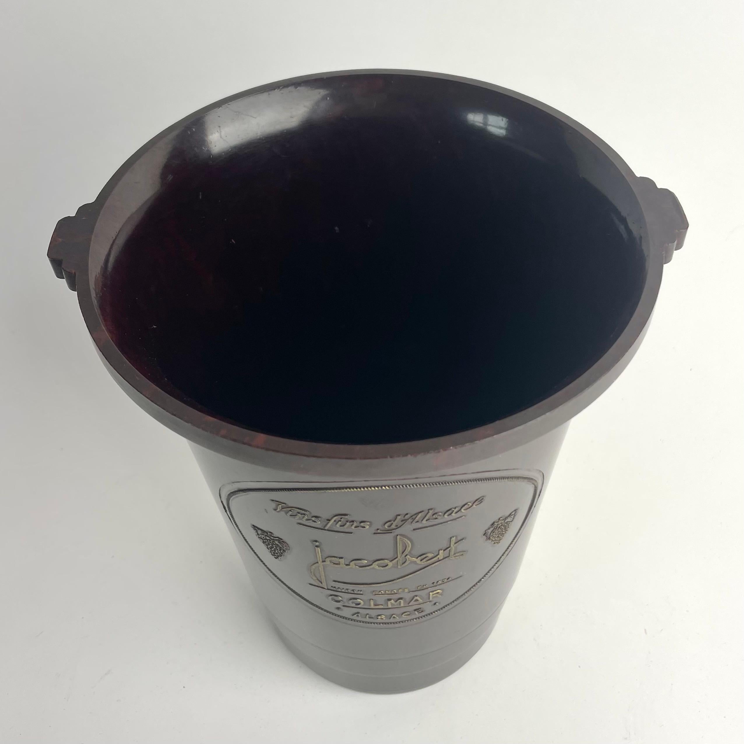 Art Deco Bakelite Wine Cooler – Jacobert, Colmar, Alsace, 1930s For Sale 6