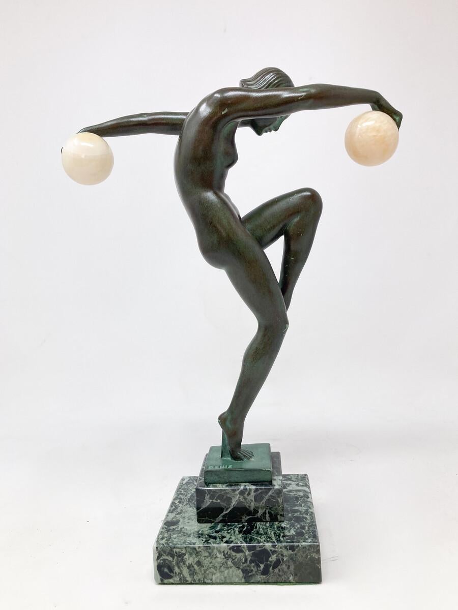 Art Deco 'Ball Dancer' Signed Denis, Pseudonym Of Marcel Bouraine For Sale 3