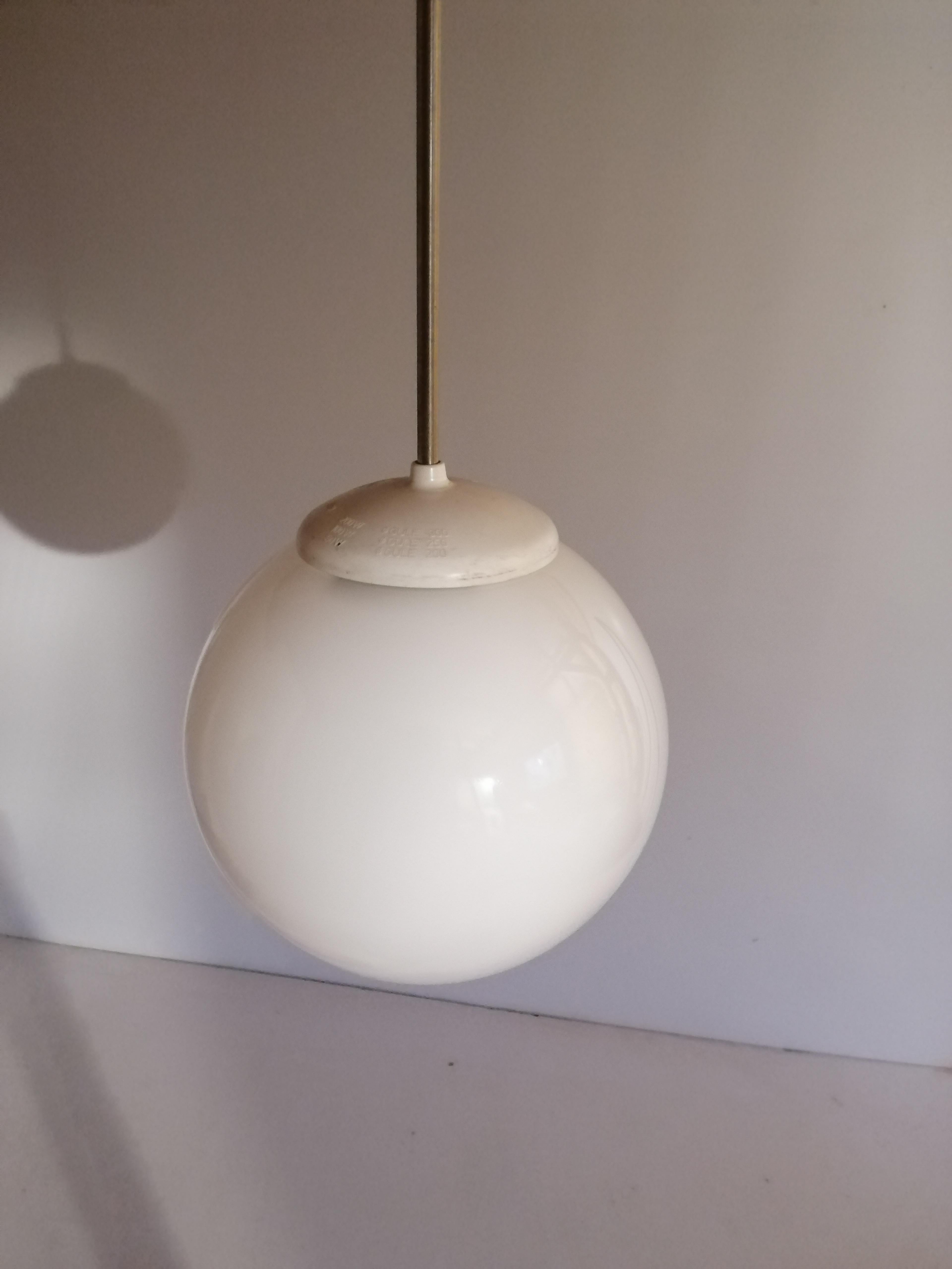 Polish Art Deco Ball Lamp from 1940 For Sale
