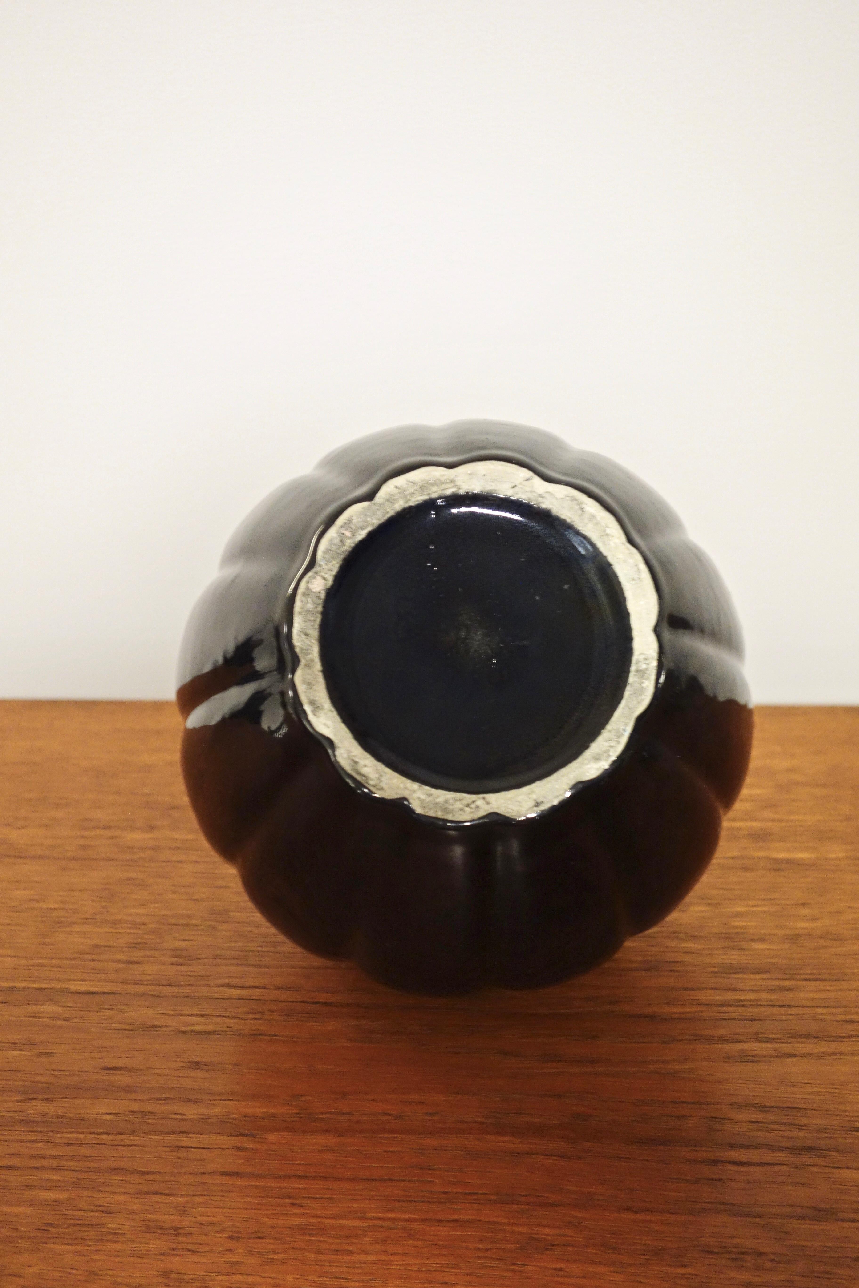 Vase Art Déco Ball and Ball par Saint Clément, France 1930's Bon état à VILLEURBANNE, FR