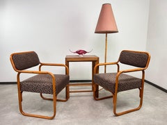 Art deco bamboo floor lamp in style of Josef Frank