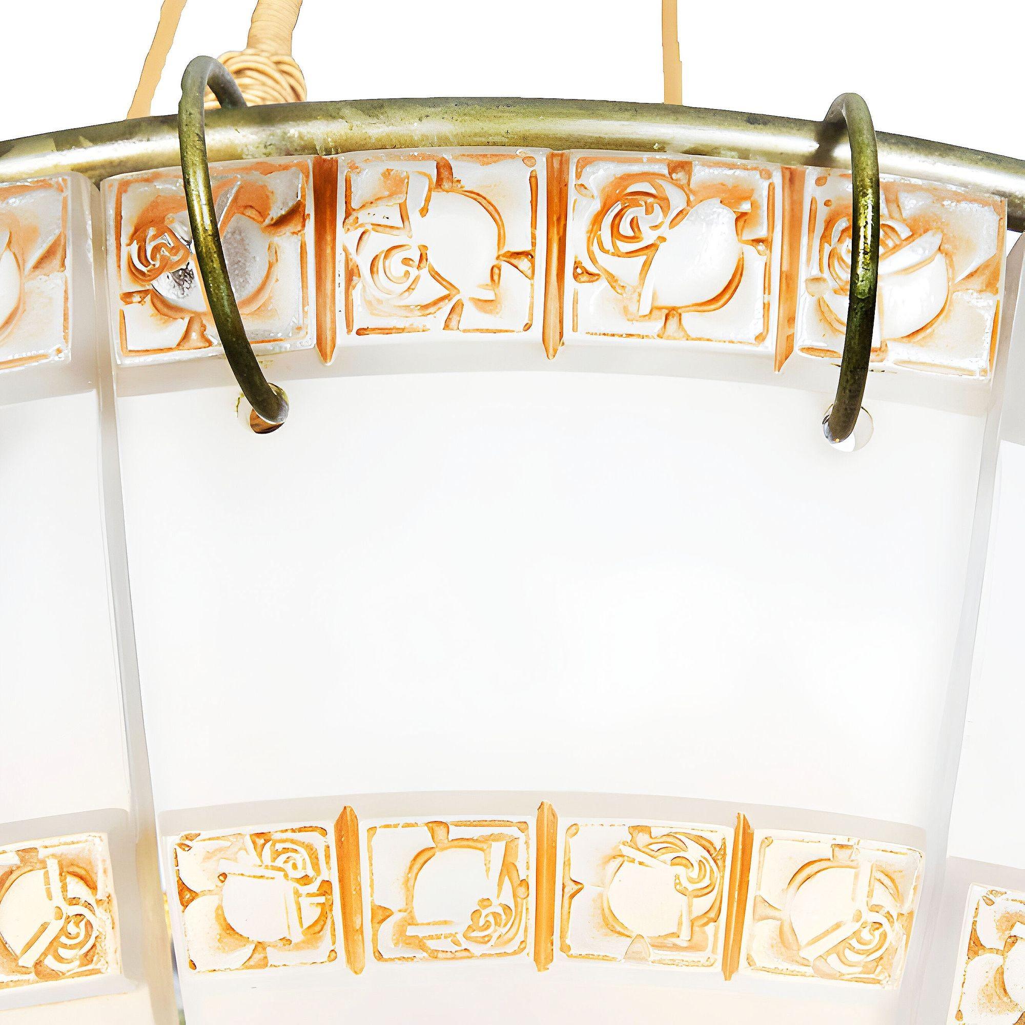 Lámpara Art Déco de cristal esmerilado 