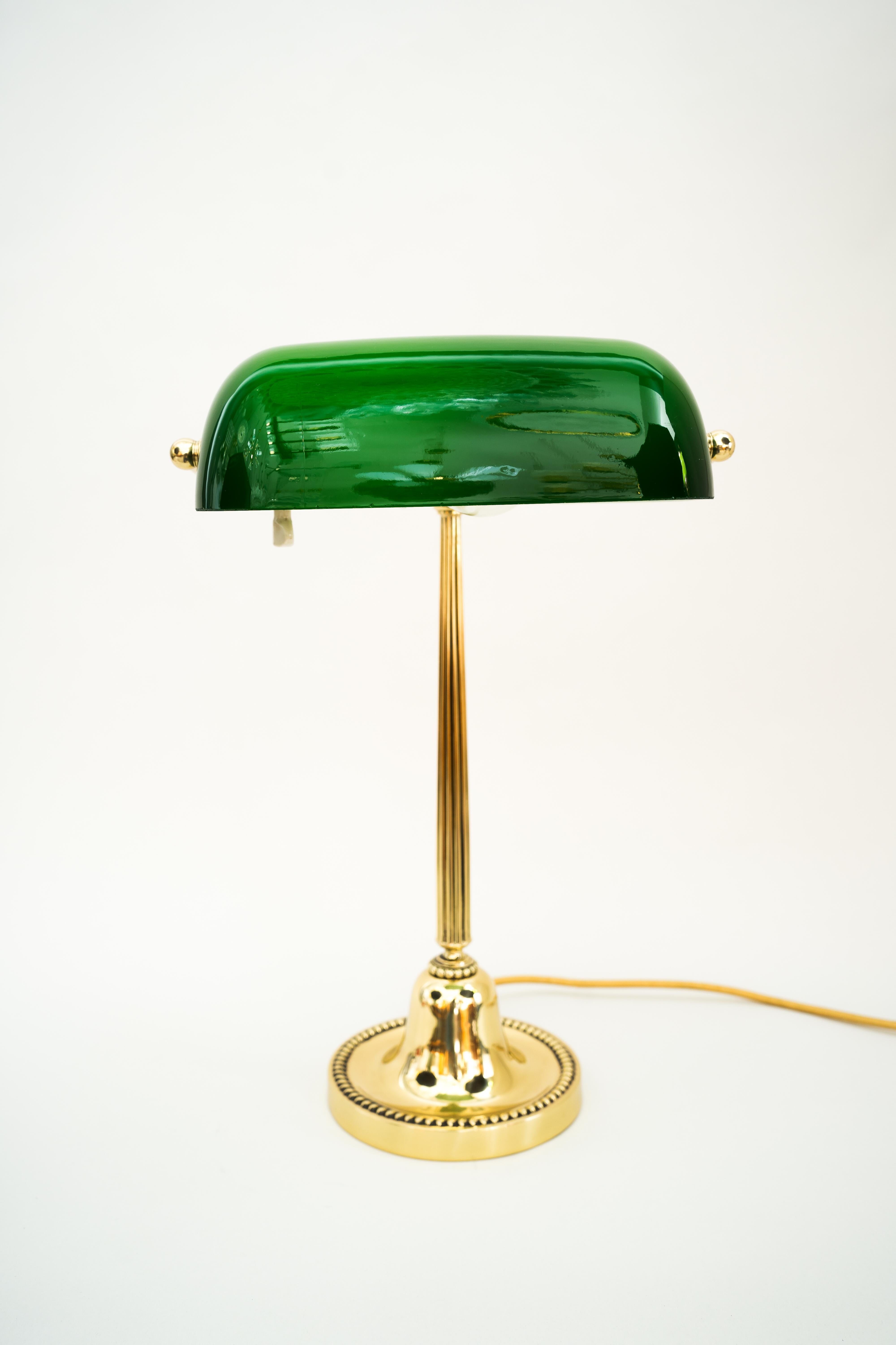 Austrian Art Deco Banker Lamp Vienna, 1920s