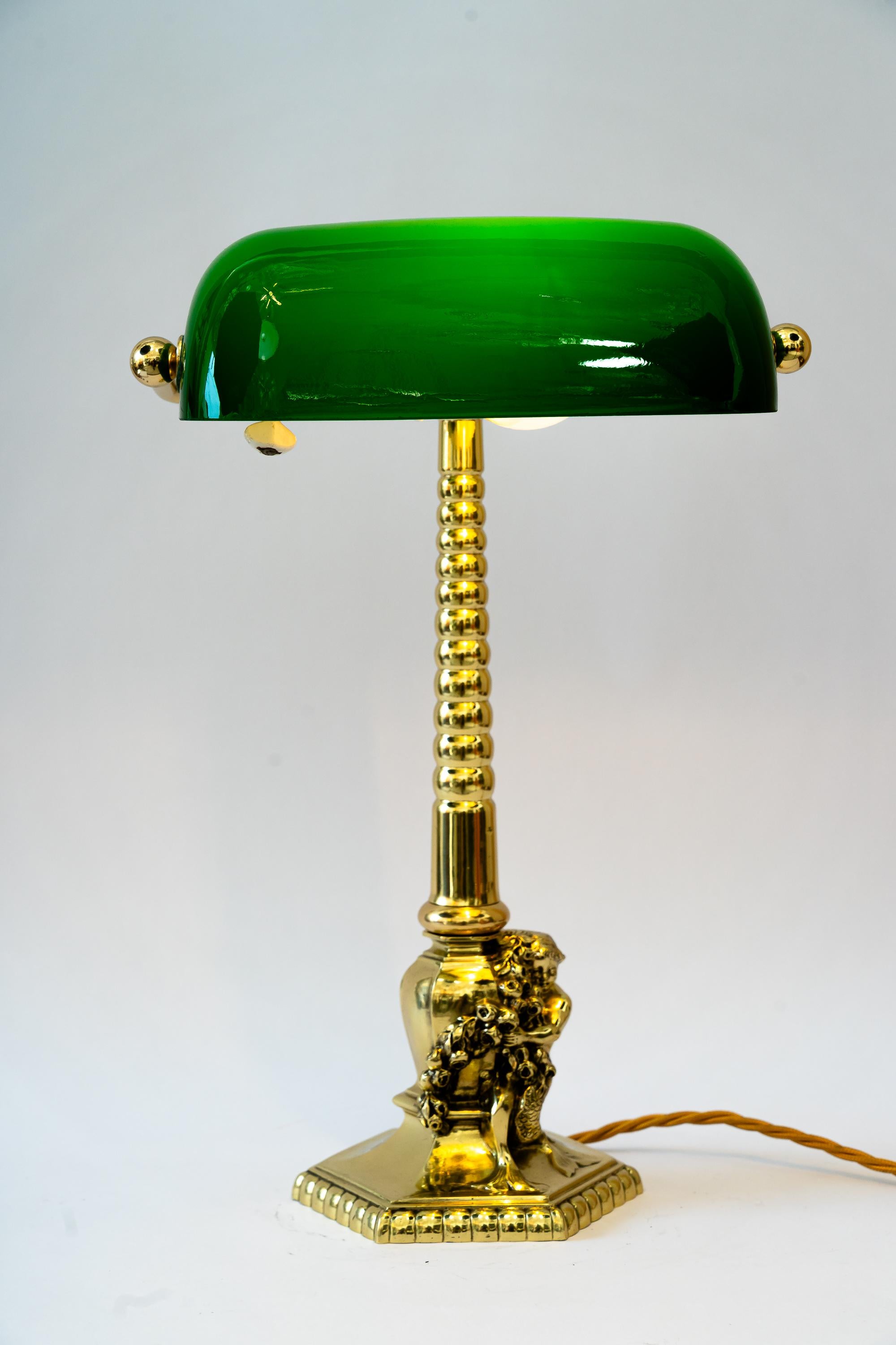 Art Deco Banker lamp vienna around 1920s  3