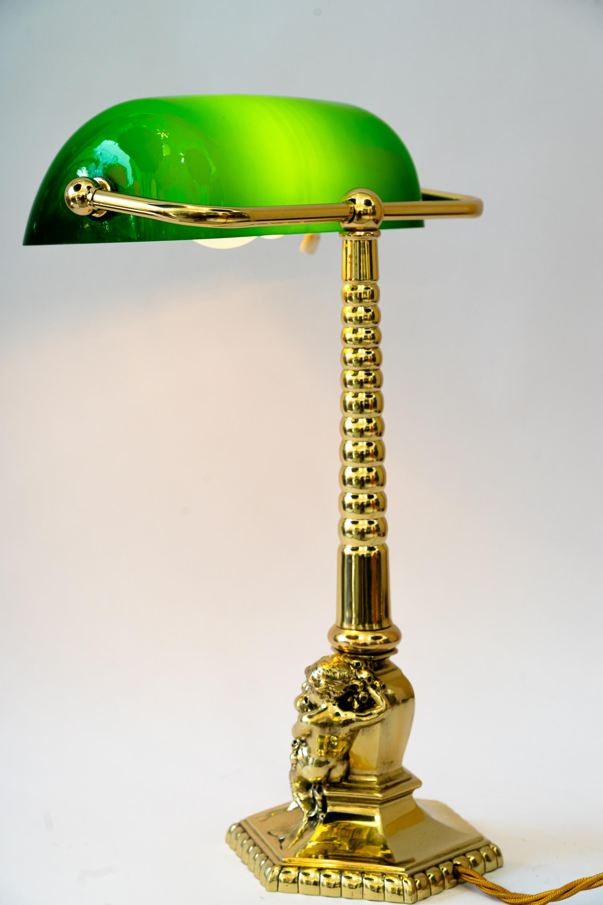 Art Deco Banker lamp vienna around 1920s  7
