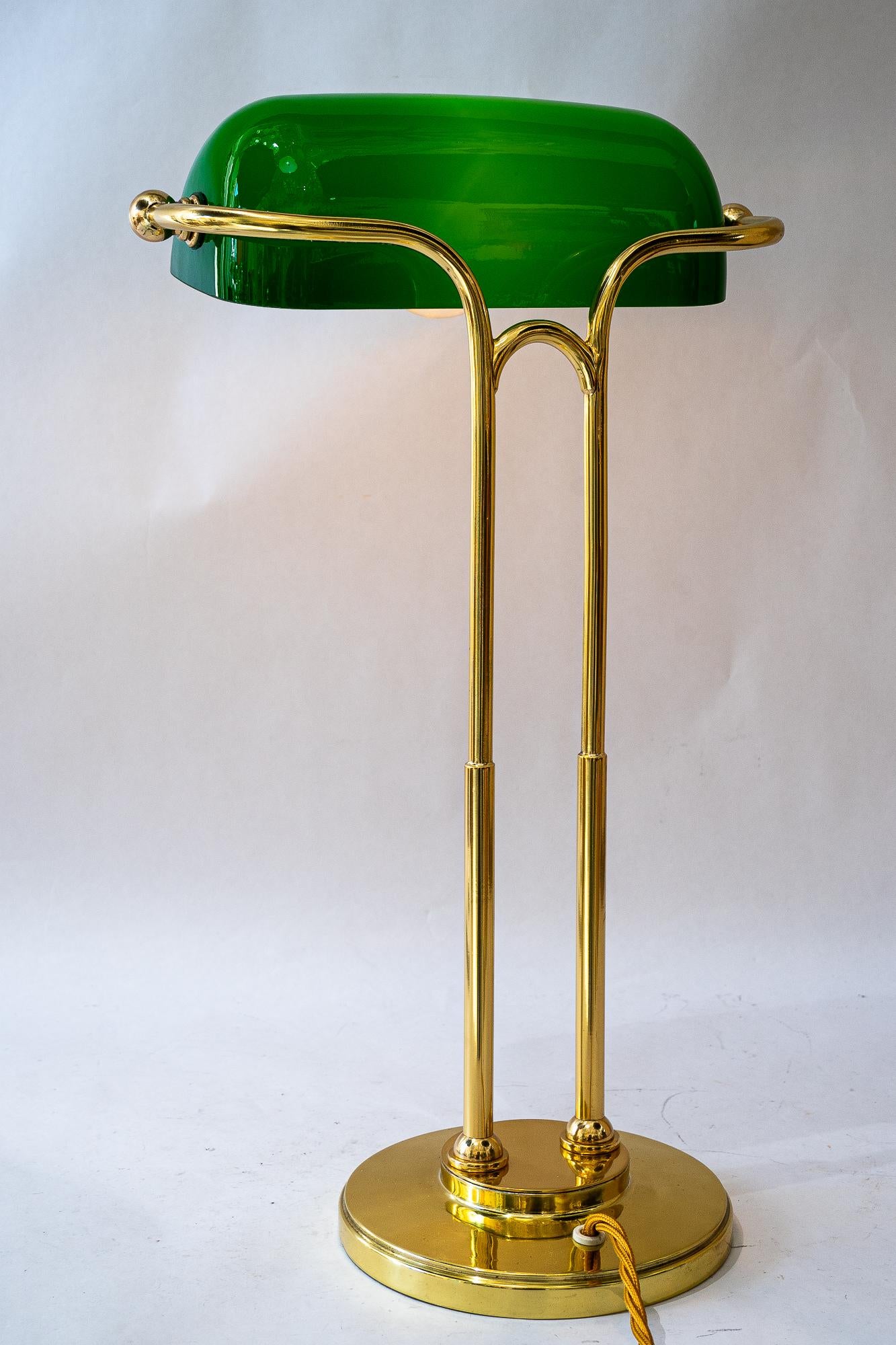 Art Deco Banker Lampe Wien um 1920er Jahre im Angebot 7